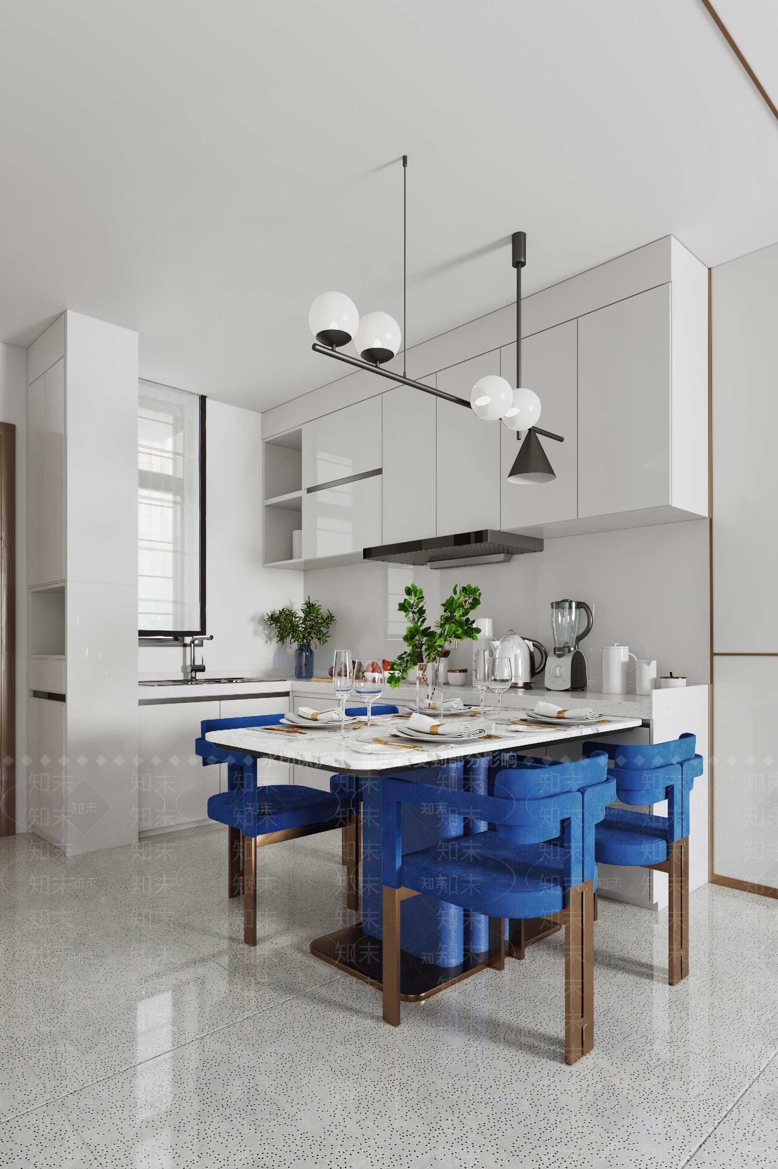 【3D悬赏模型】EHOO易虎设计现代开放式厨房3D模型下载【ID:391938465】