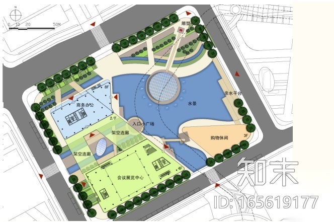 [上海]现代风格低碳城市综合体建筑设计方案文本cad施工图下载【ID:165619177】