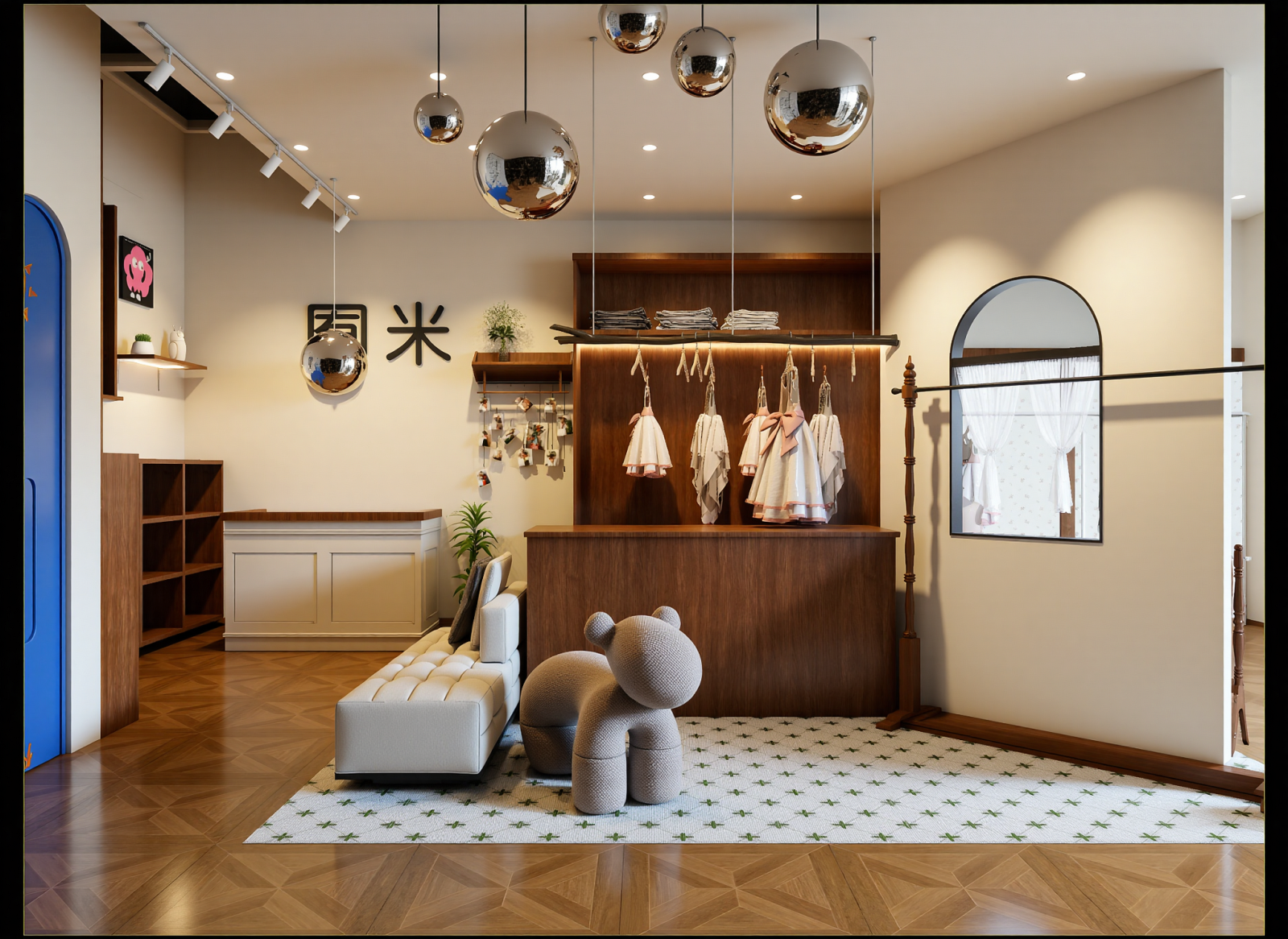 法式服装展厅3D模型下载【ID:1214684977】