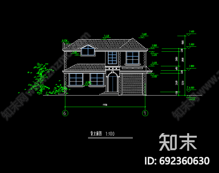 新中式别墅施工图下载【ID:692360630】