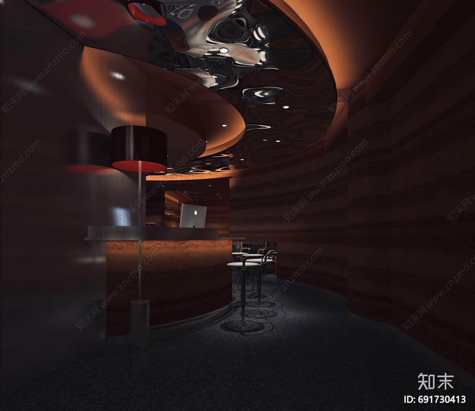 氧气空间设计米店cad施工图下载【ID:691730413】