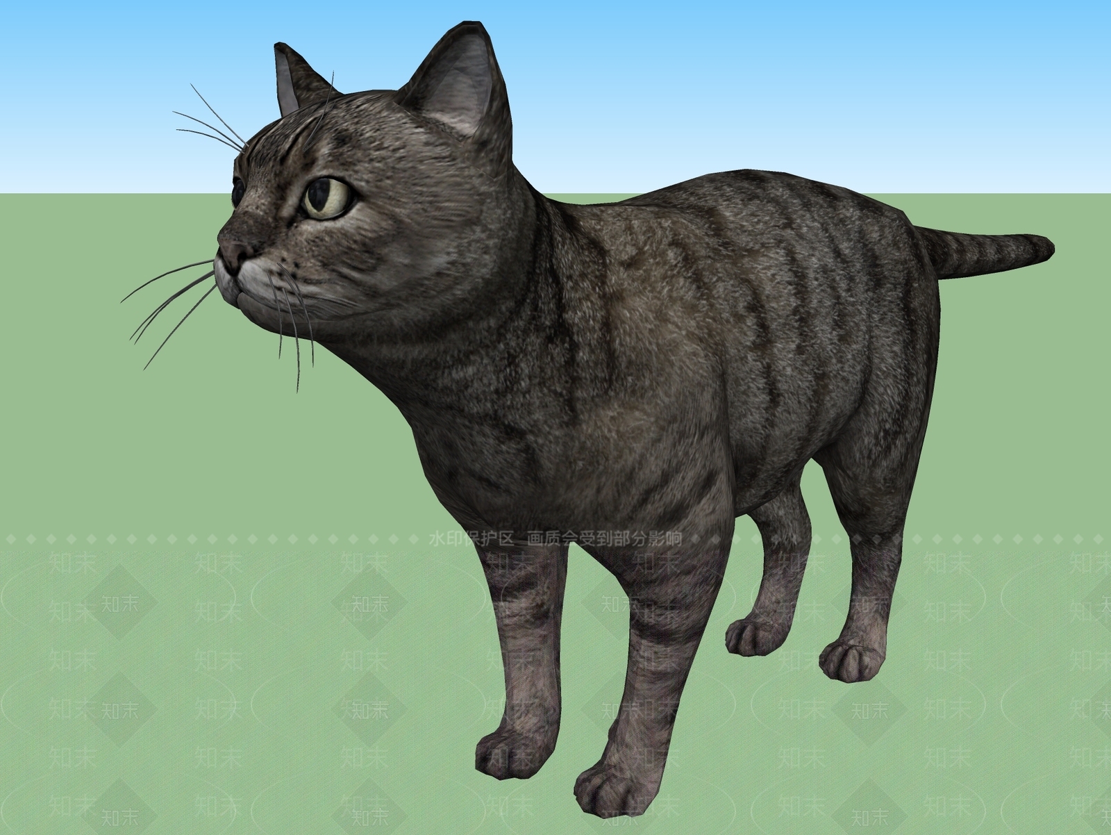 现代宠物猫SU模型下载【ID:491732337】