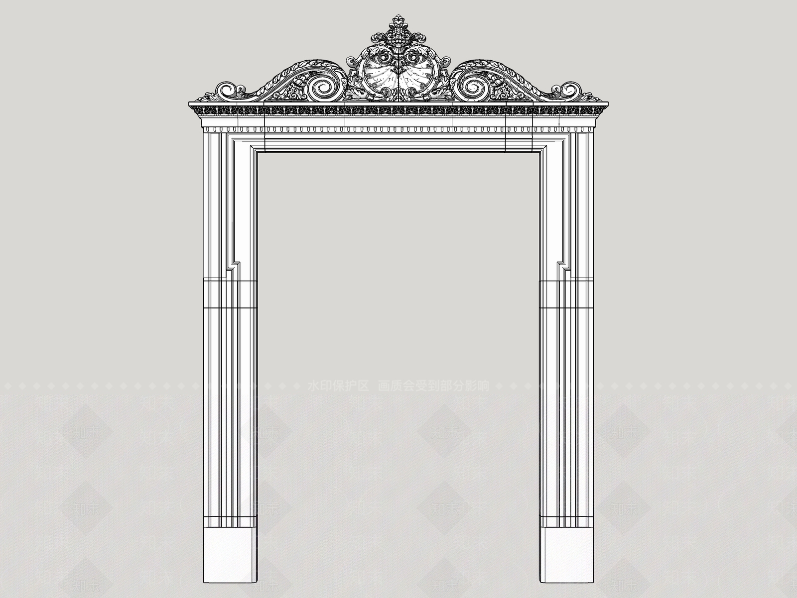 欧式门框SU模型下载【ID:491732848】