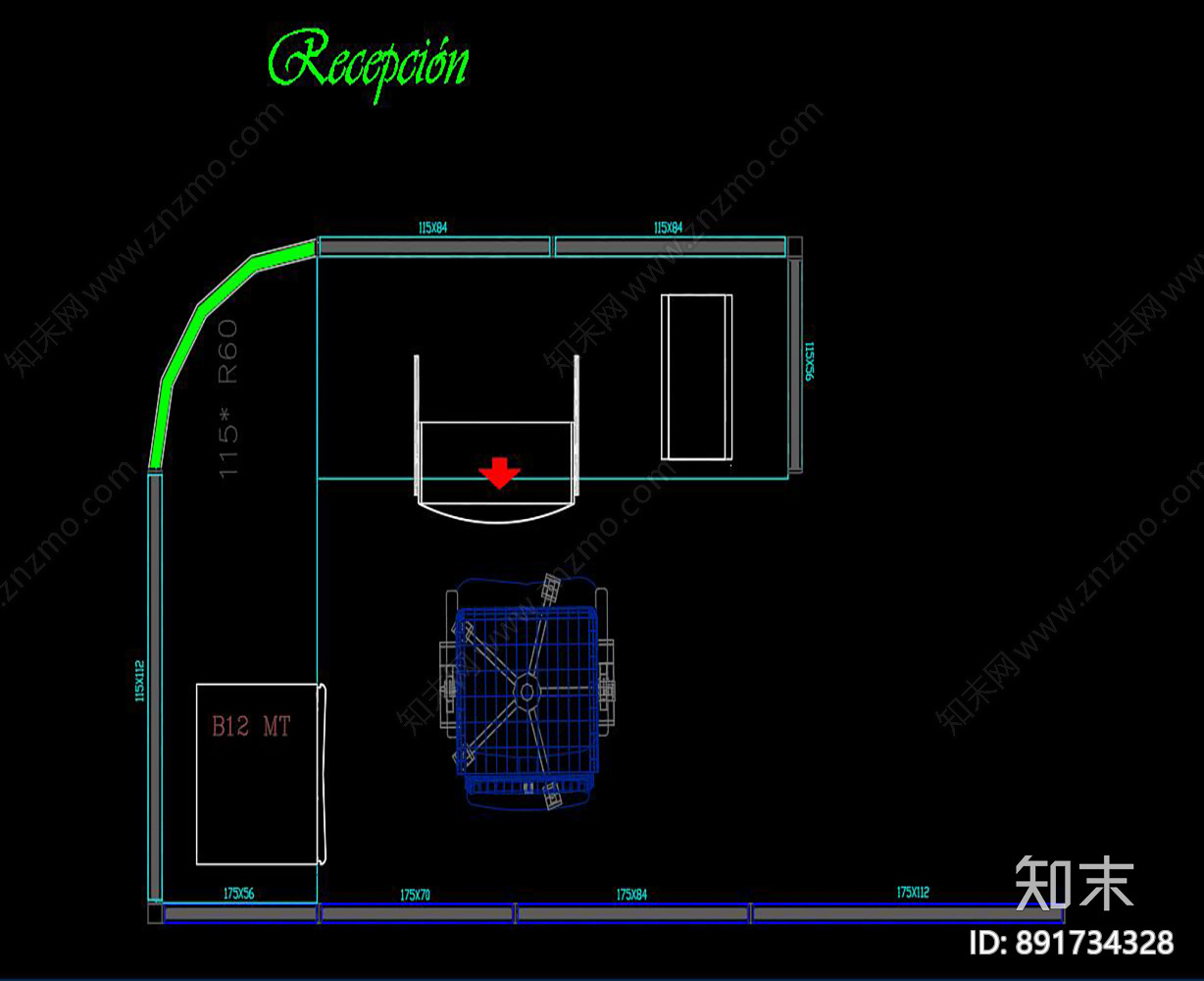 办公室家具施工图下载【ID:891734328】