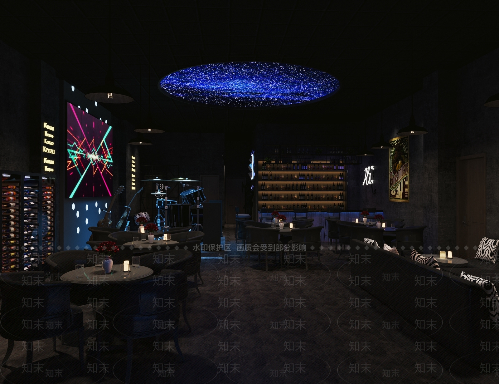 现代酒吧3D模型下载【ID:491757450】