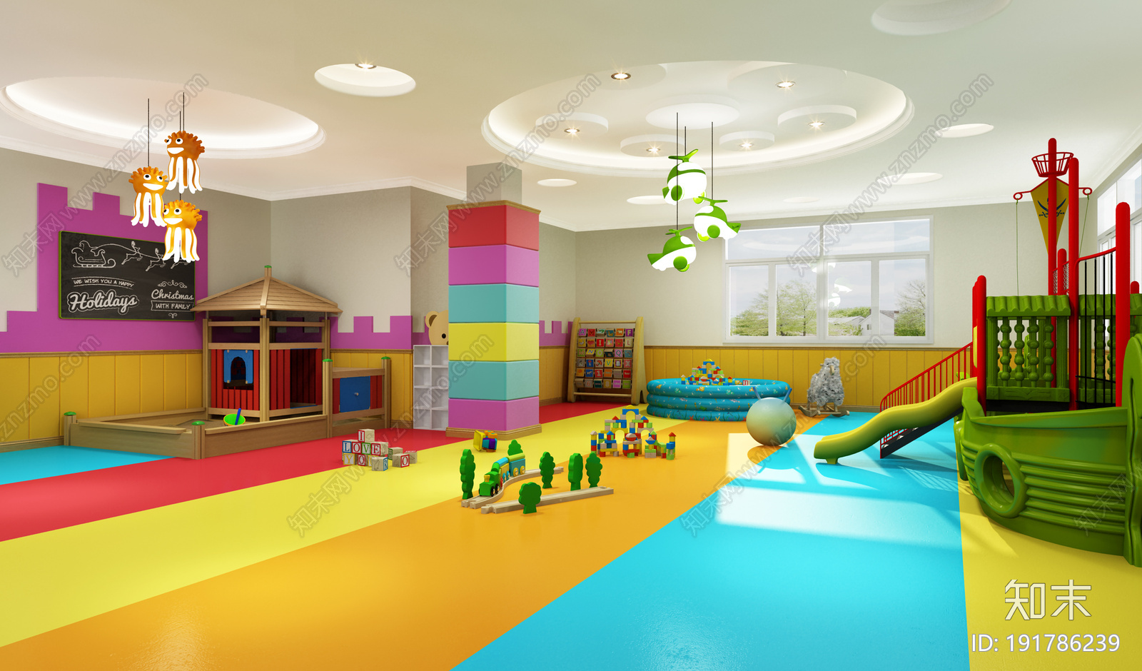 幼儿园cad施工图下载【ID:191786239】