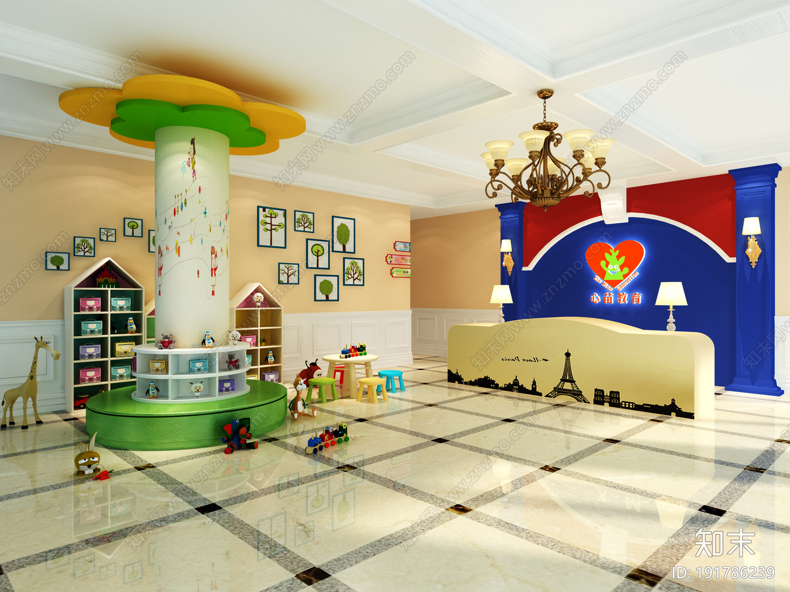 幼儿园cad施工图下载【ID:191786239】