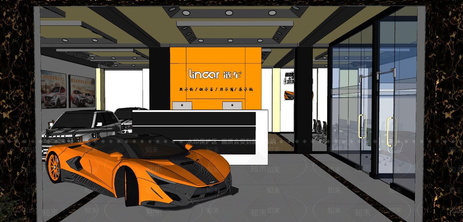 现代汽车展厅SU模型下载【ID:491788895】