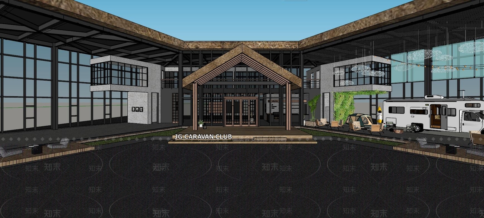 现代汽车展厅SU模型下载【ID:491788856】