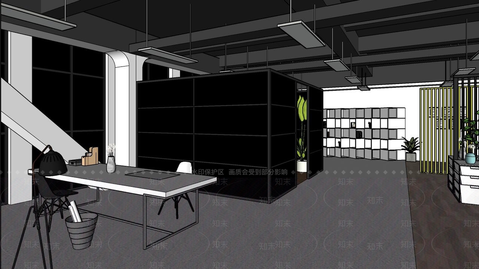 现代办公室SU模型下载【ID:391794181】