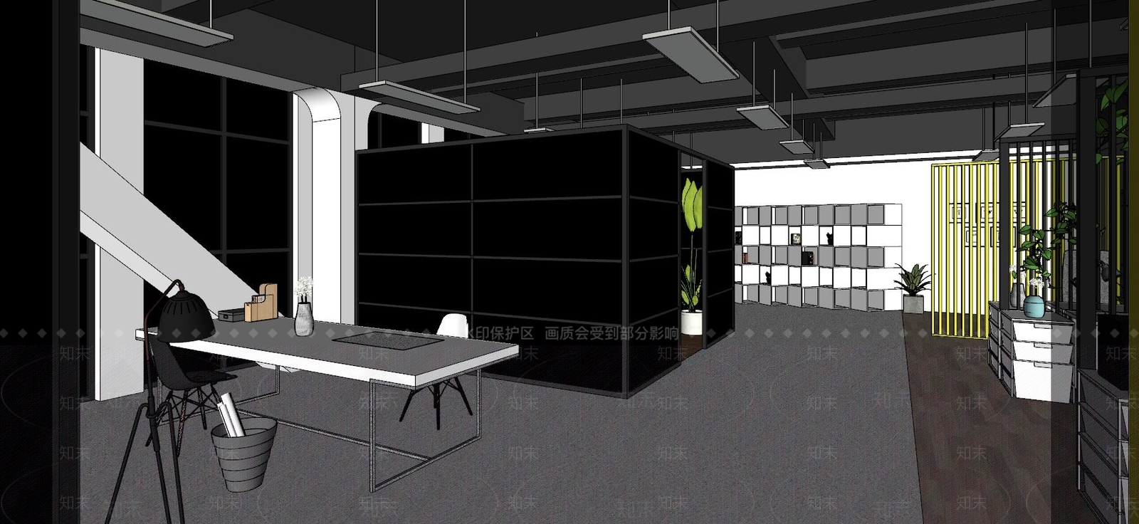现代办公室SU模型下载【ID:391794189】