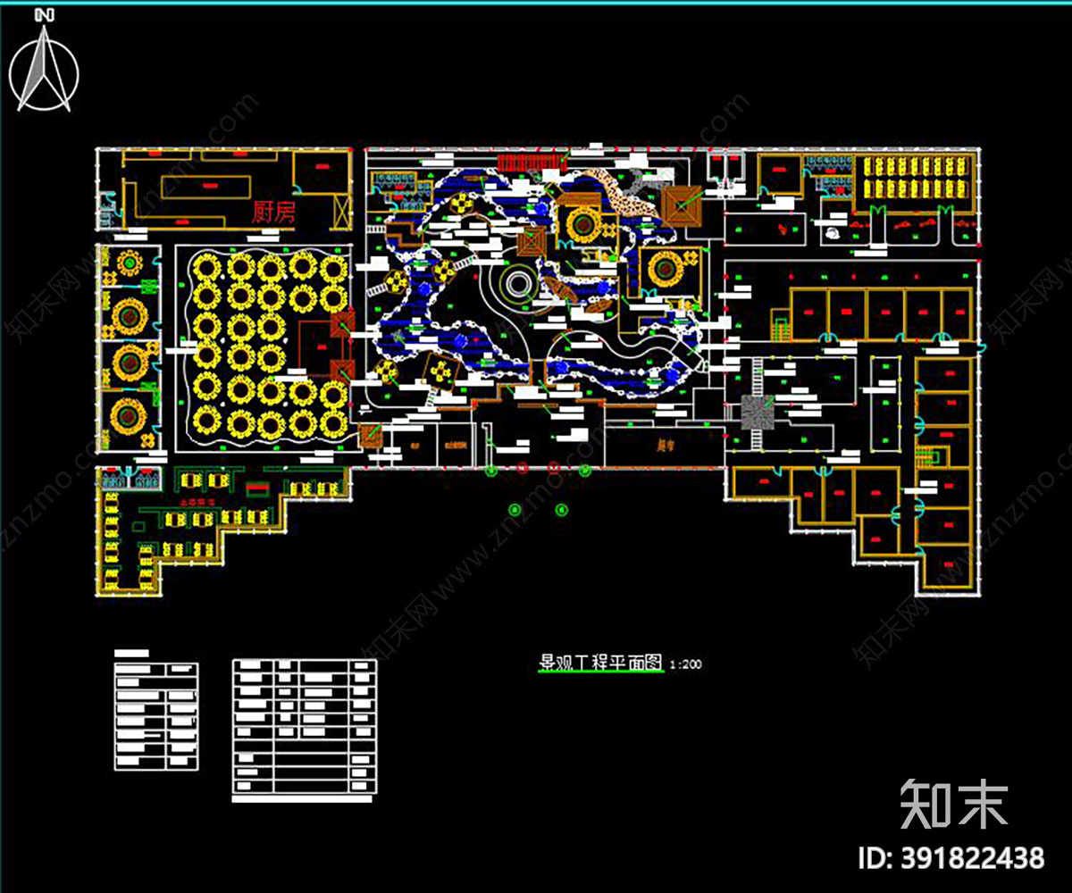 餐厅cad施工图下载【ID:391822438】