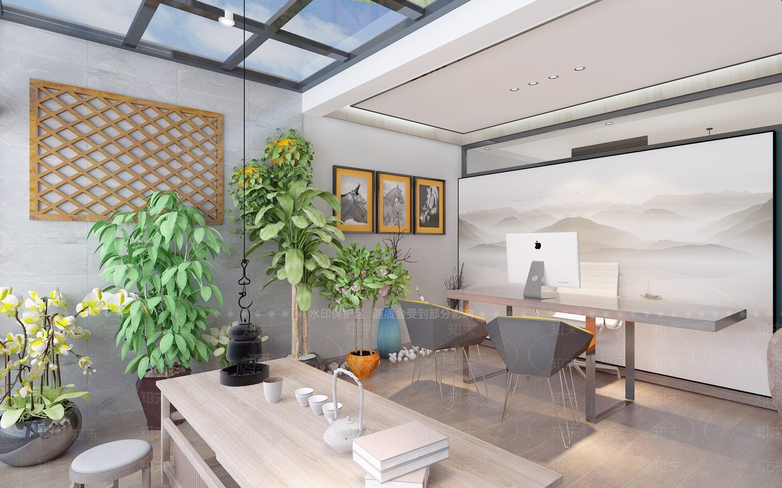 新中式活动中心3D模型下载【ID:991829949】