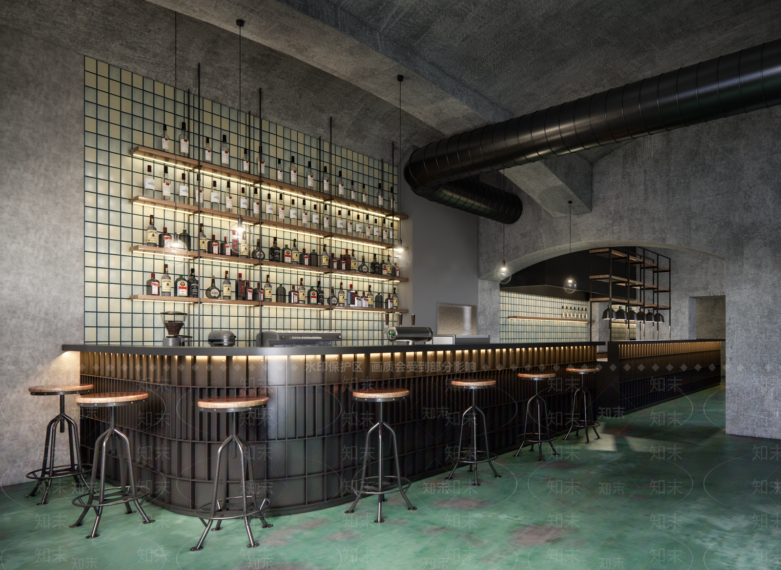 【SU悬赏模型】工业风格酒吧SU模型下载【ID:791944402】