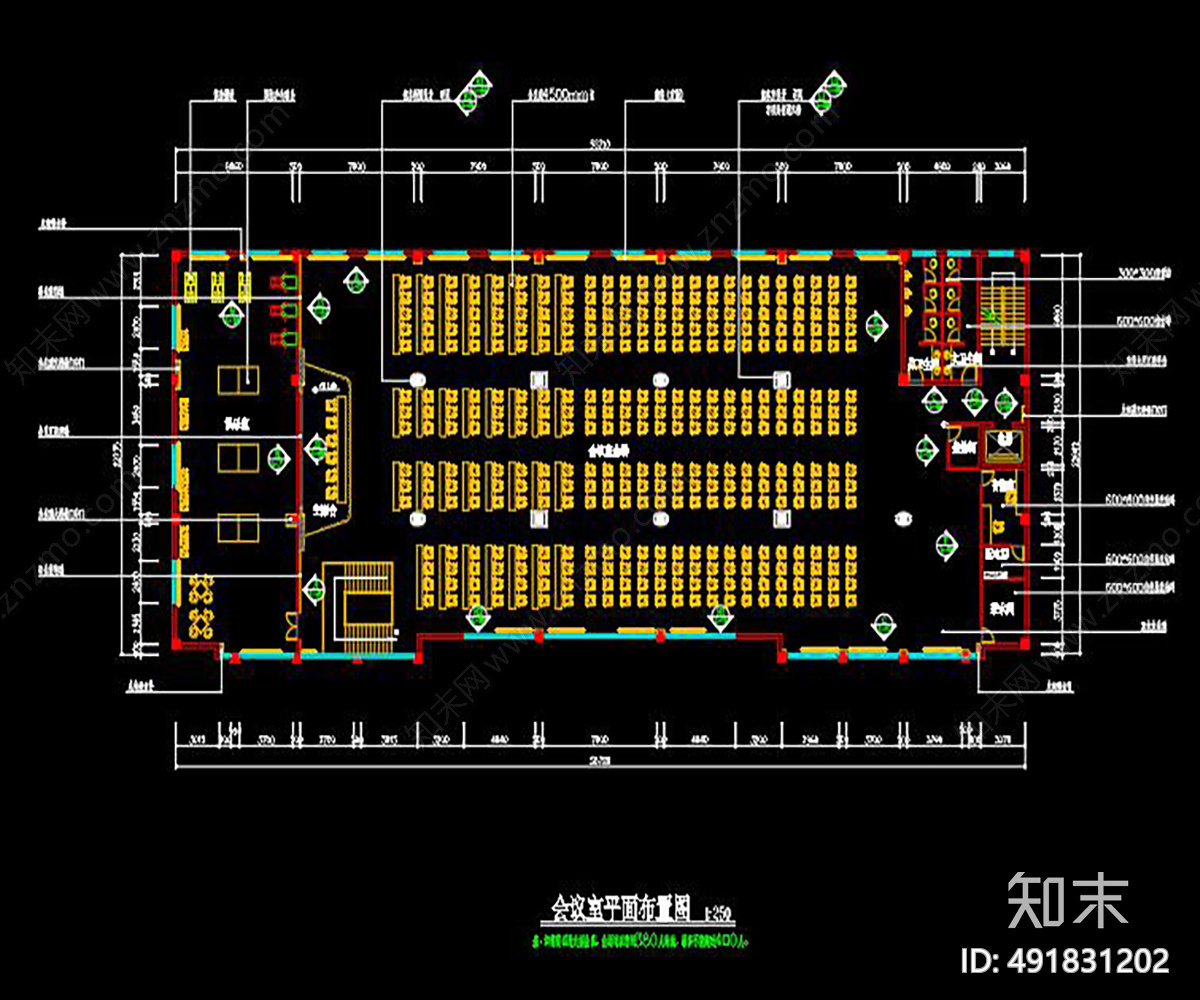 会议场馆cad施工图下载【ID:491831202】