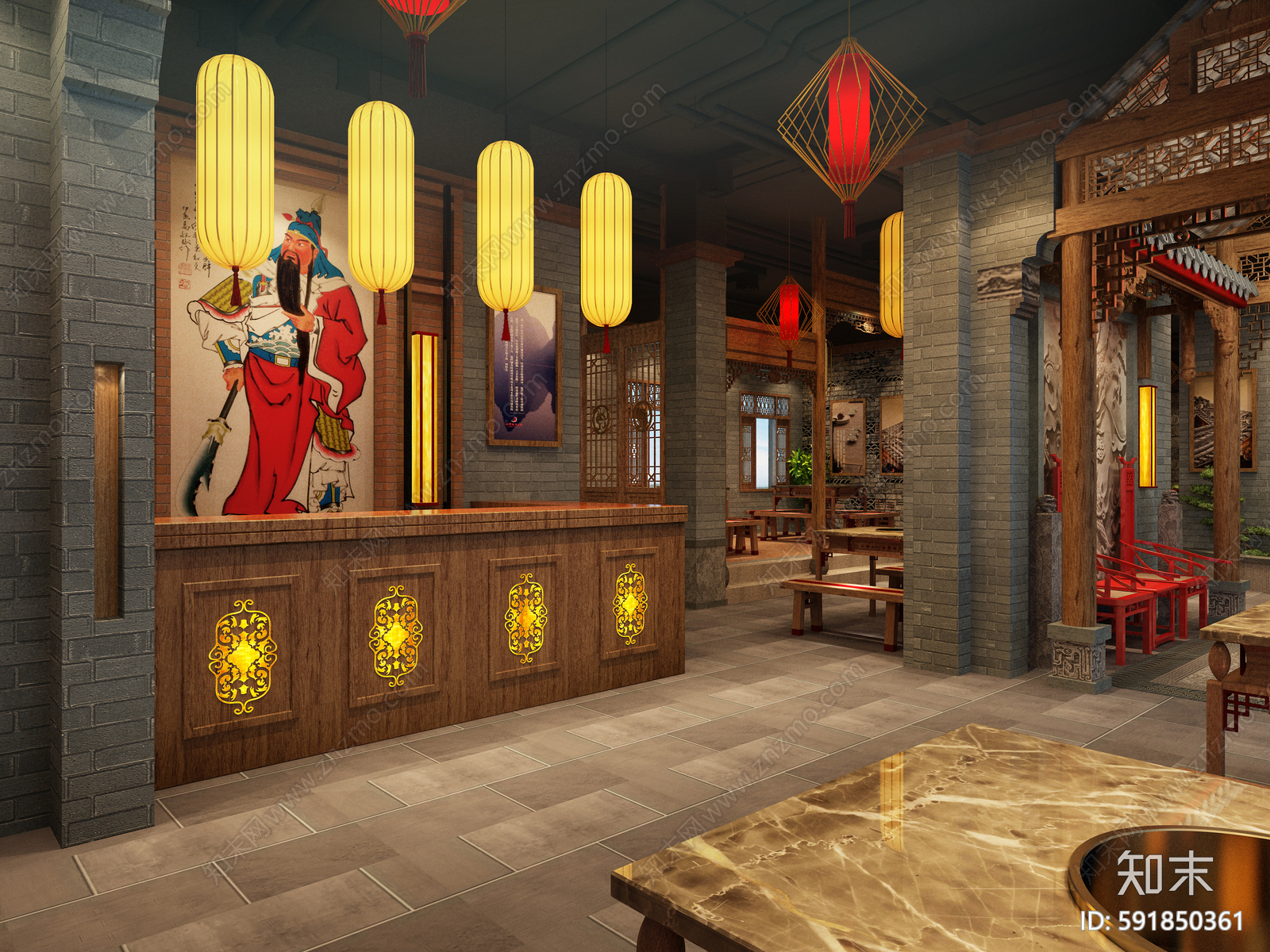 火锅店cad施工图下载【ID:591850361】