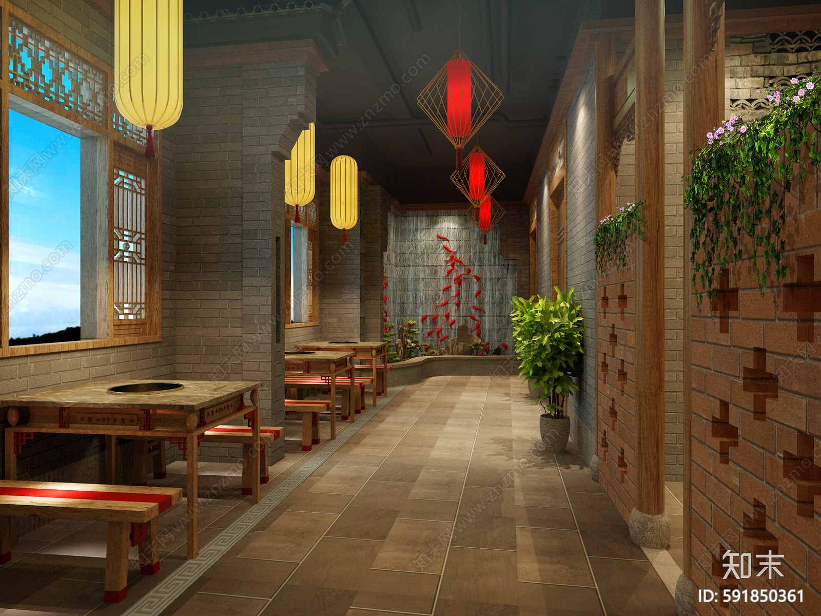 火锅店cad施工图下载【ID:591850361】