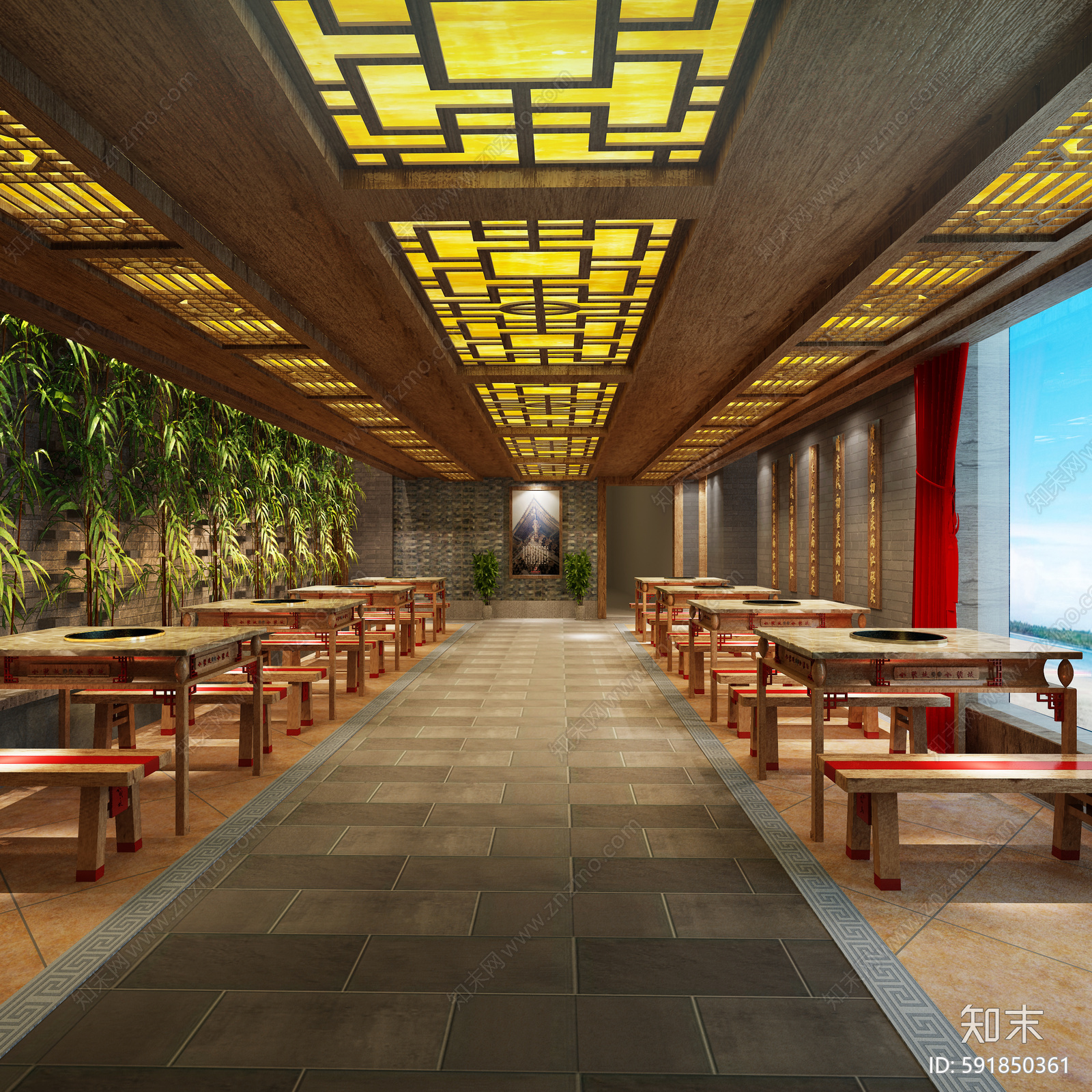 火锅店cad施工图下载【ID:591850361】
