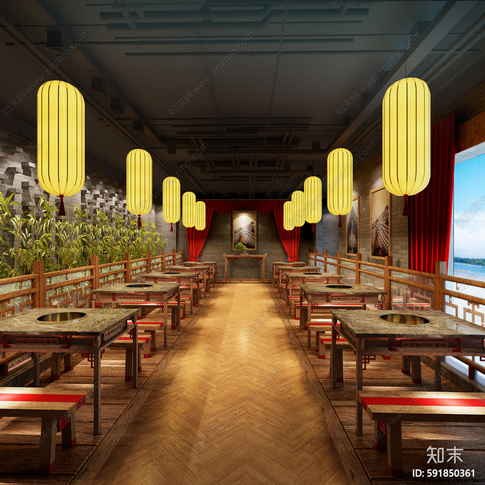 火锅店cad施工图下载【ID:591850361】