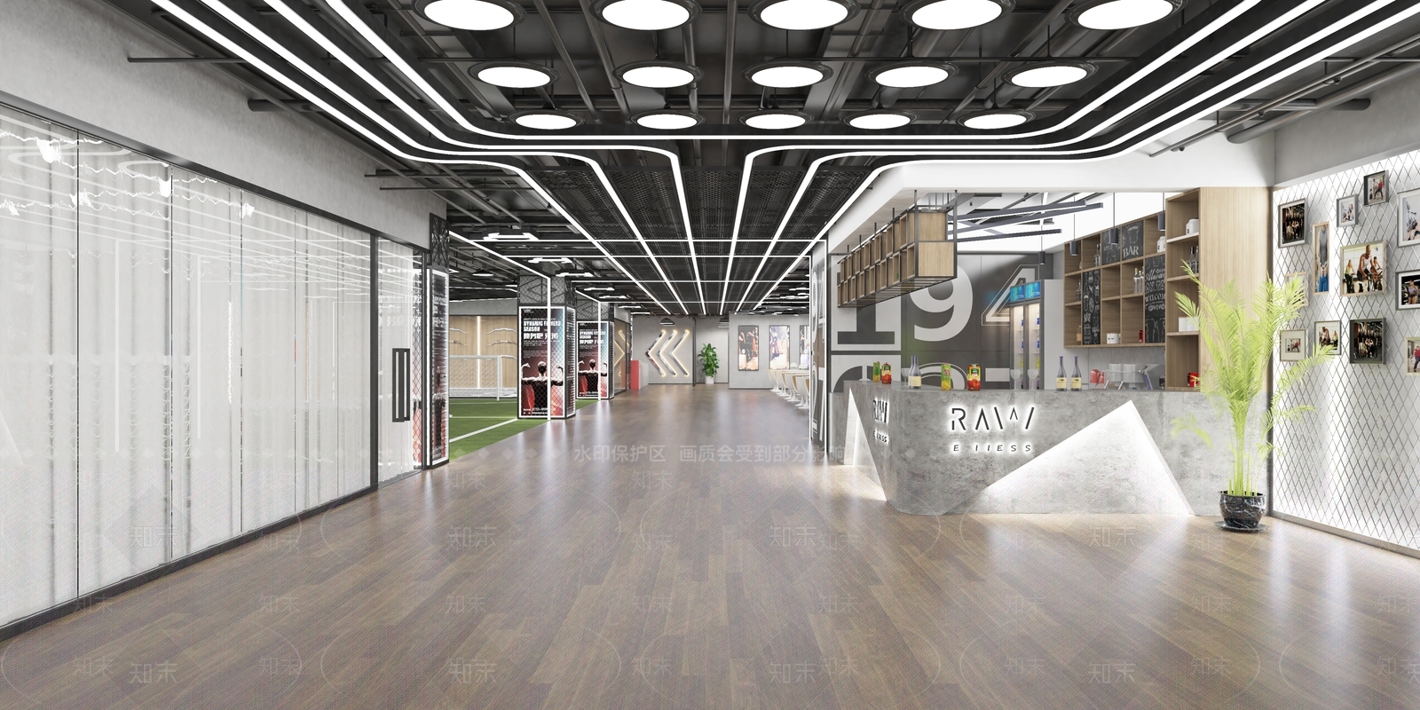 工业风健身房3D模型下载【ID:391855729】