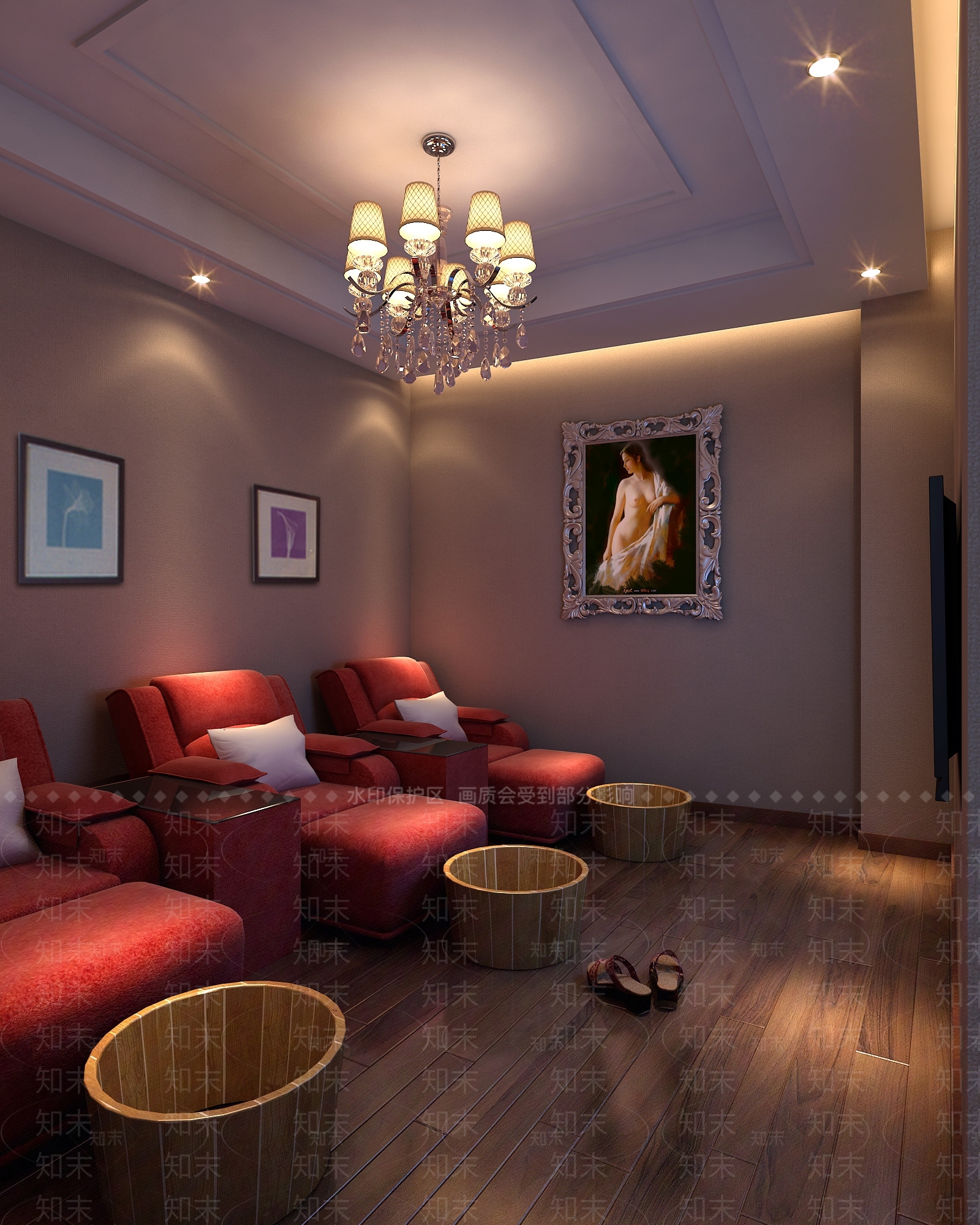 简欧足浴会所3D模型下载【ID:791886114】