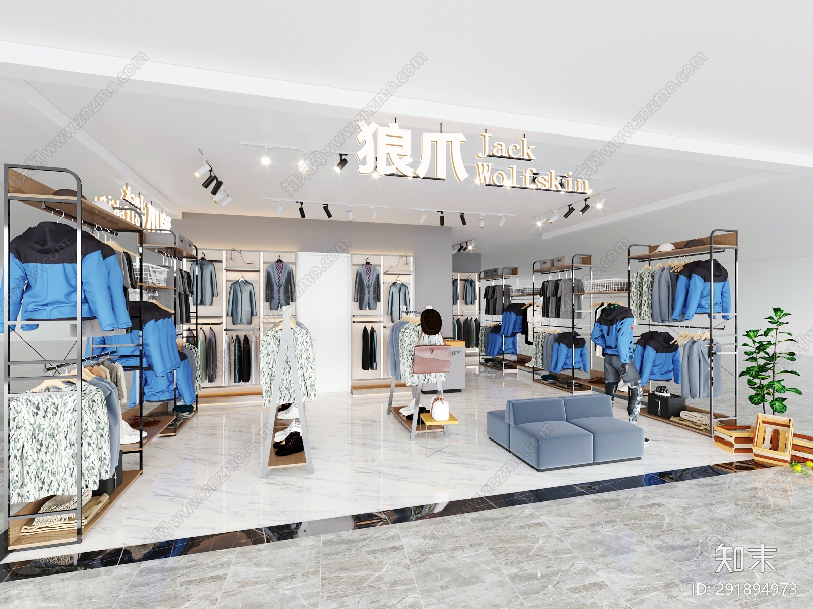 现代服装店3D模型下载【ID:291894973】