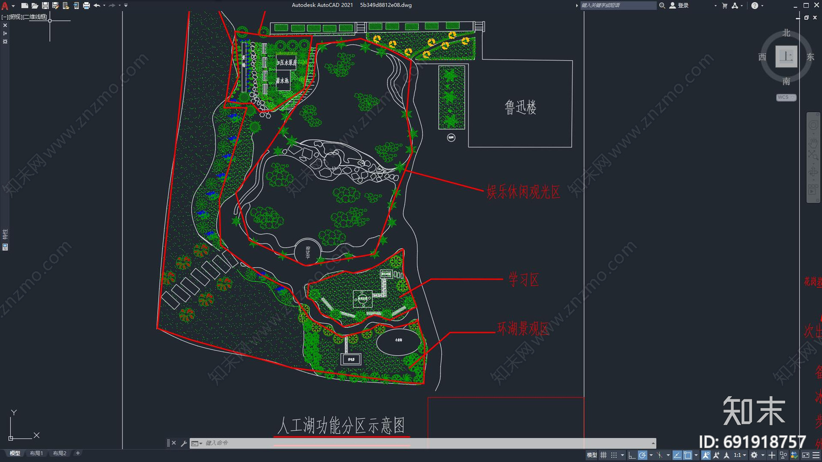 人工湖施工图下载【ID:691918757】