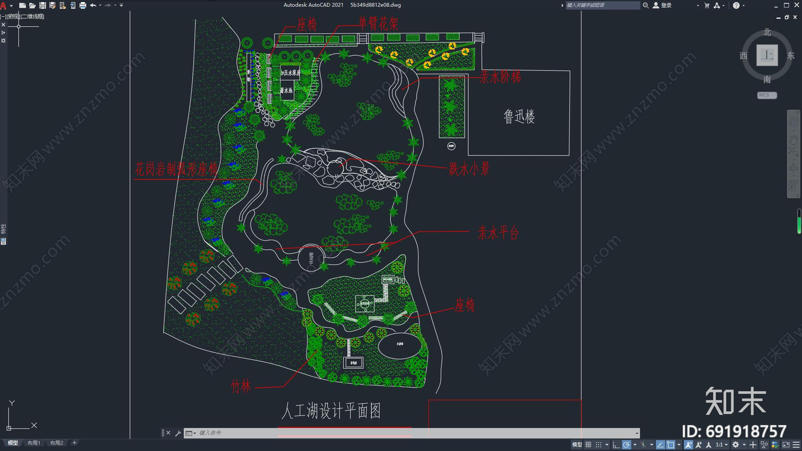 人工湖施工图下载【ID:691918757】