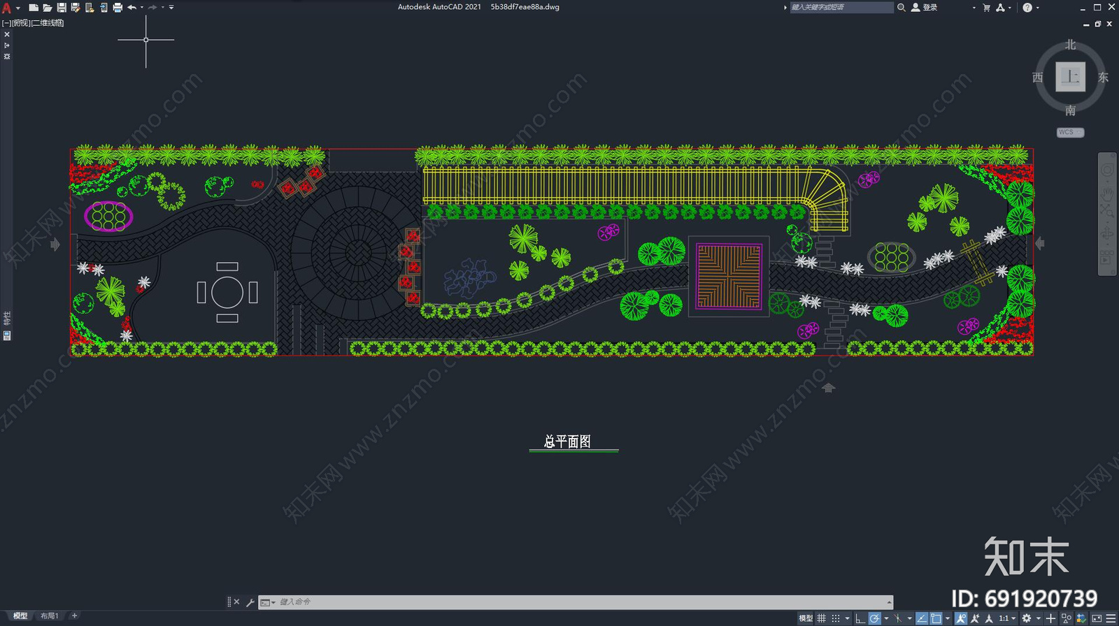 屋顶花园施工图下载【ID:691920739】