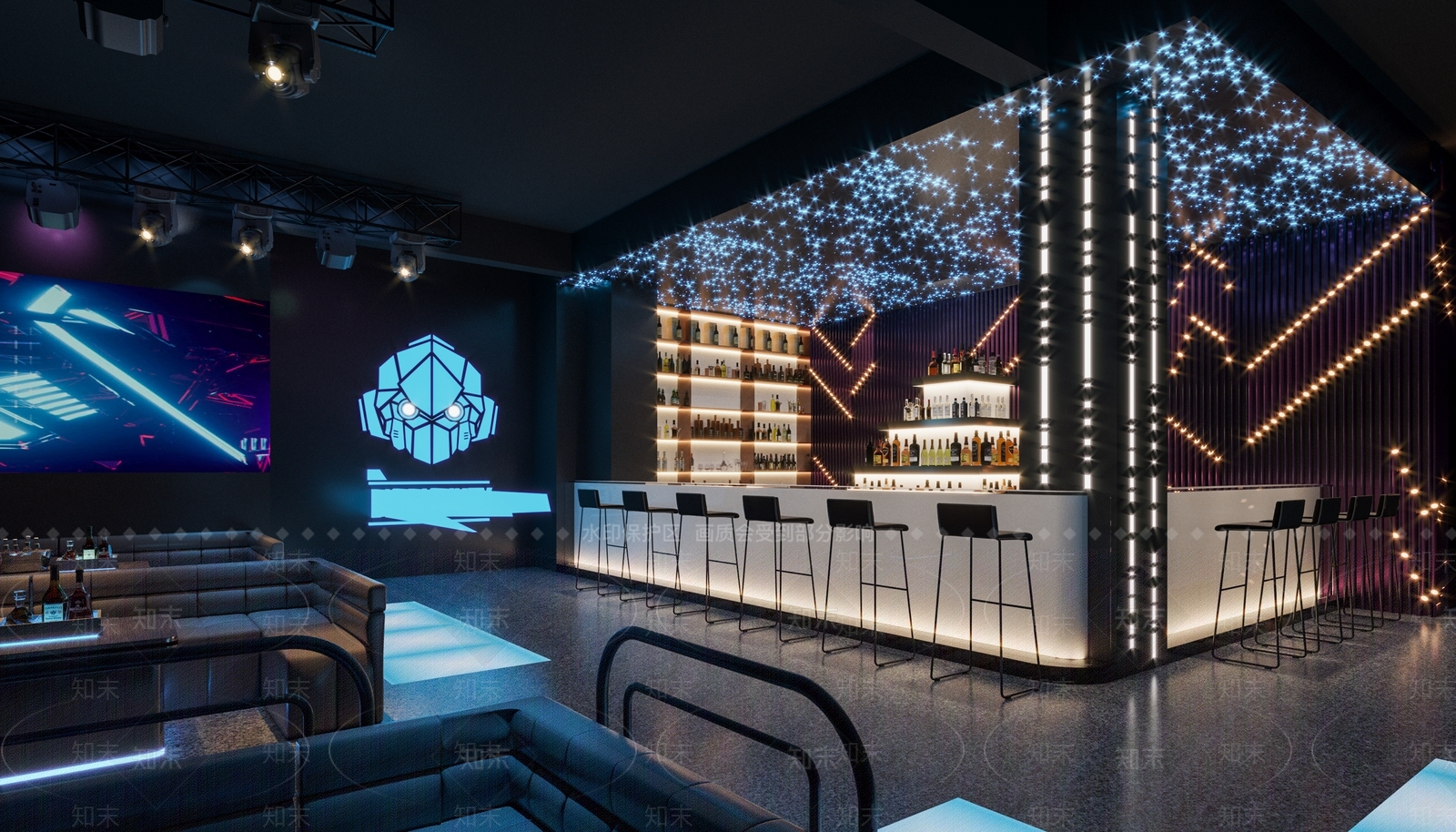 现代酒吧3D模型下载【ID:491924469】