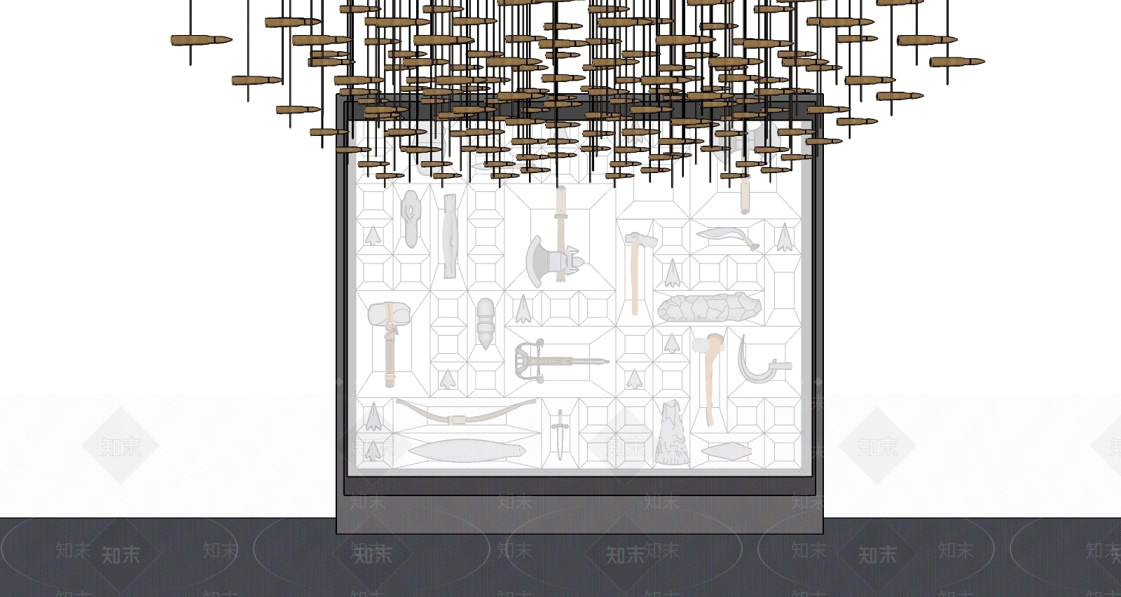 工业展示柜SU模型下载【ID:692253302】