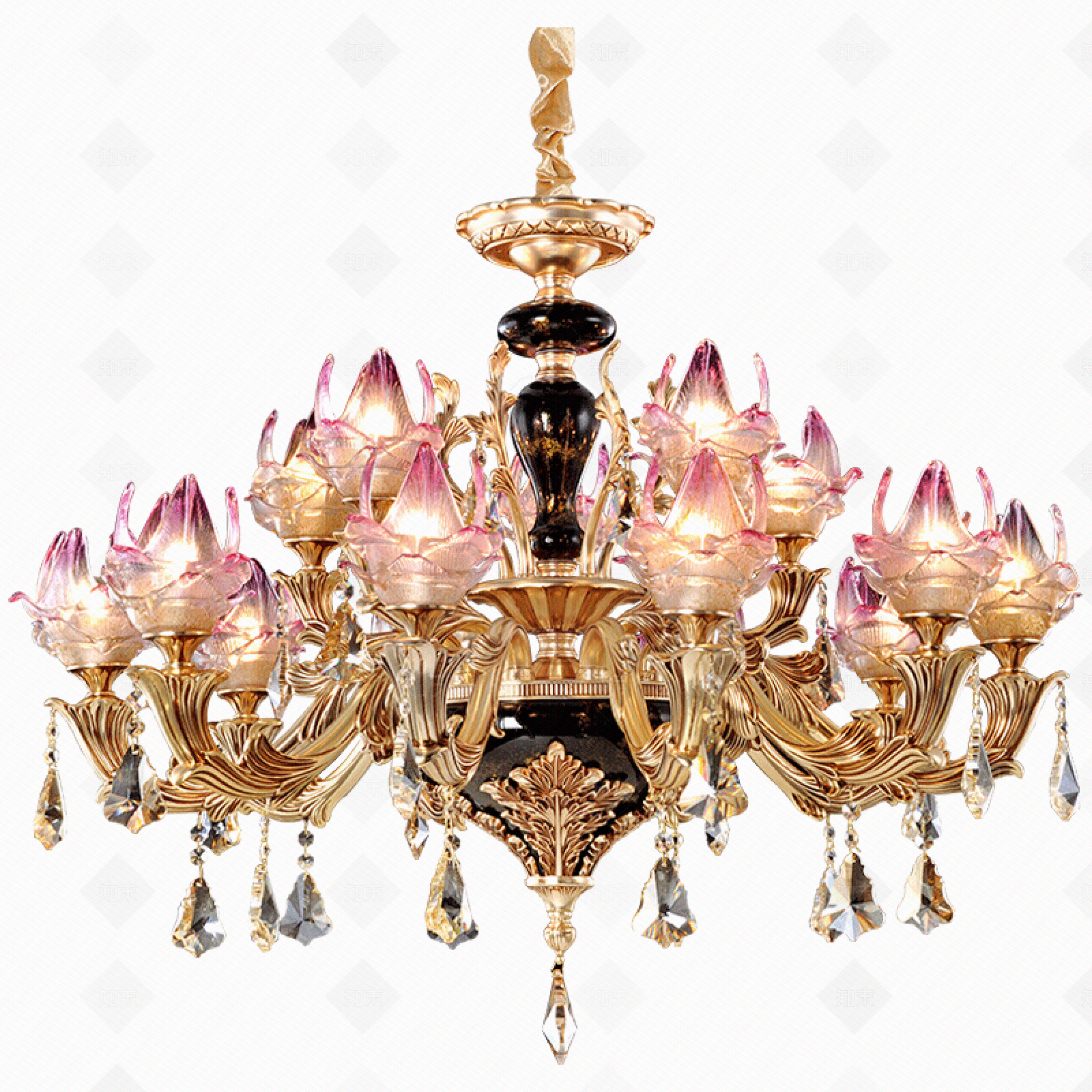 红色吊灯贴图下载【ID:291962189】