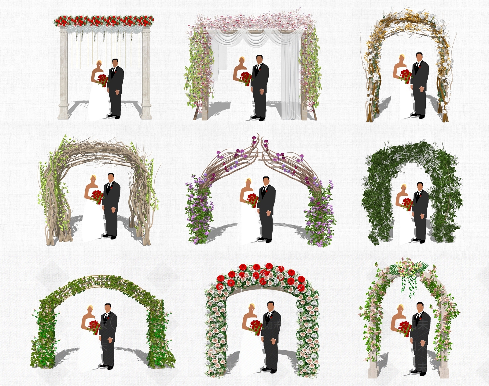 现代花架SU模型下载【ID:191968727】