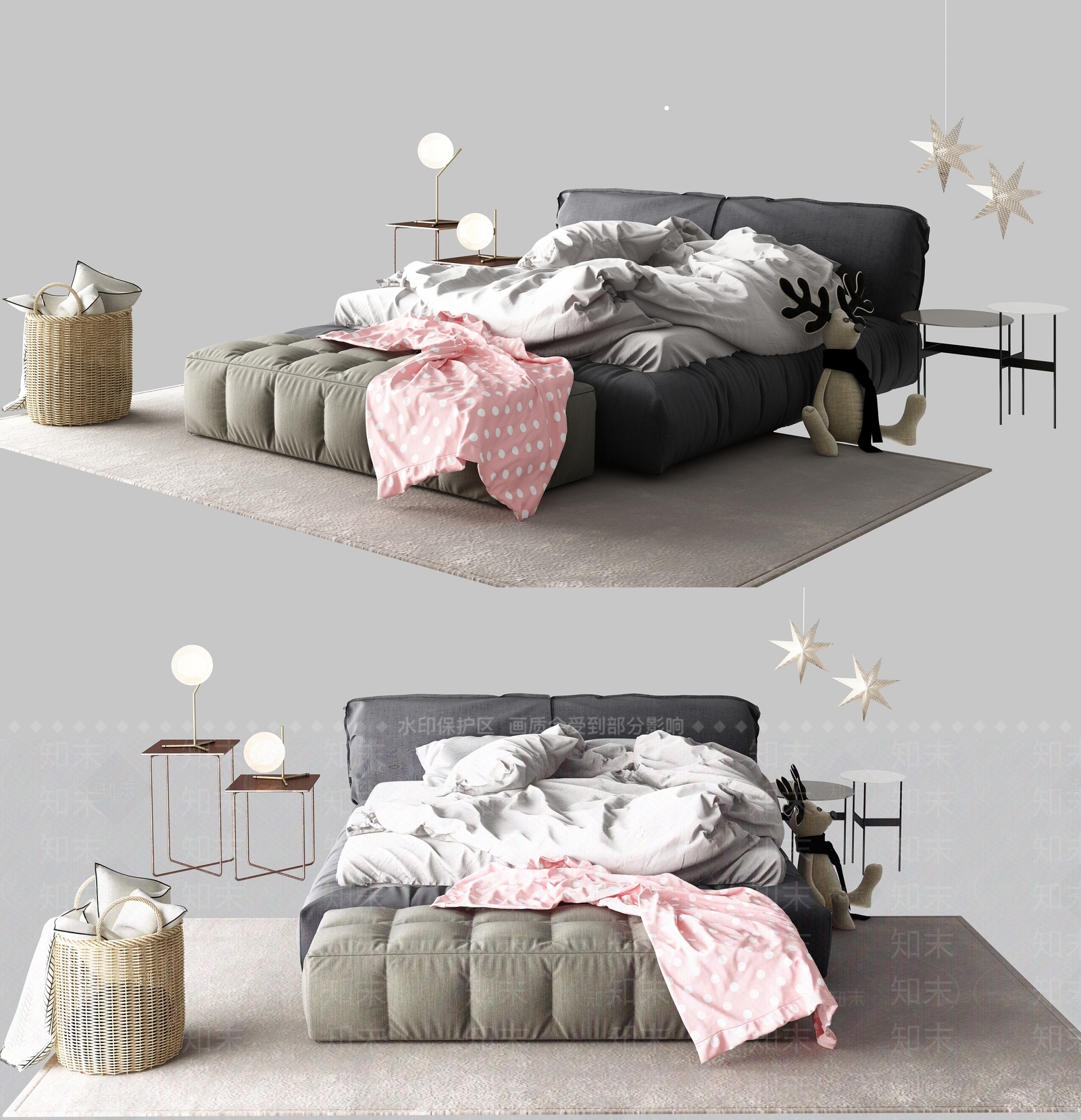 现代儿童床3D模型下载【ID:791981151】