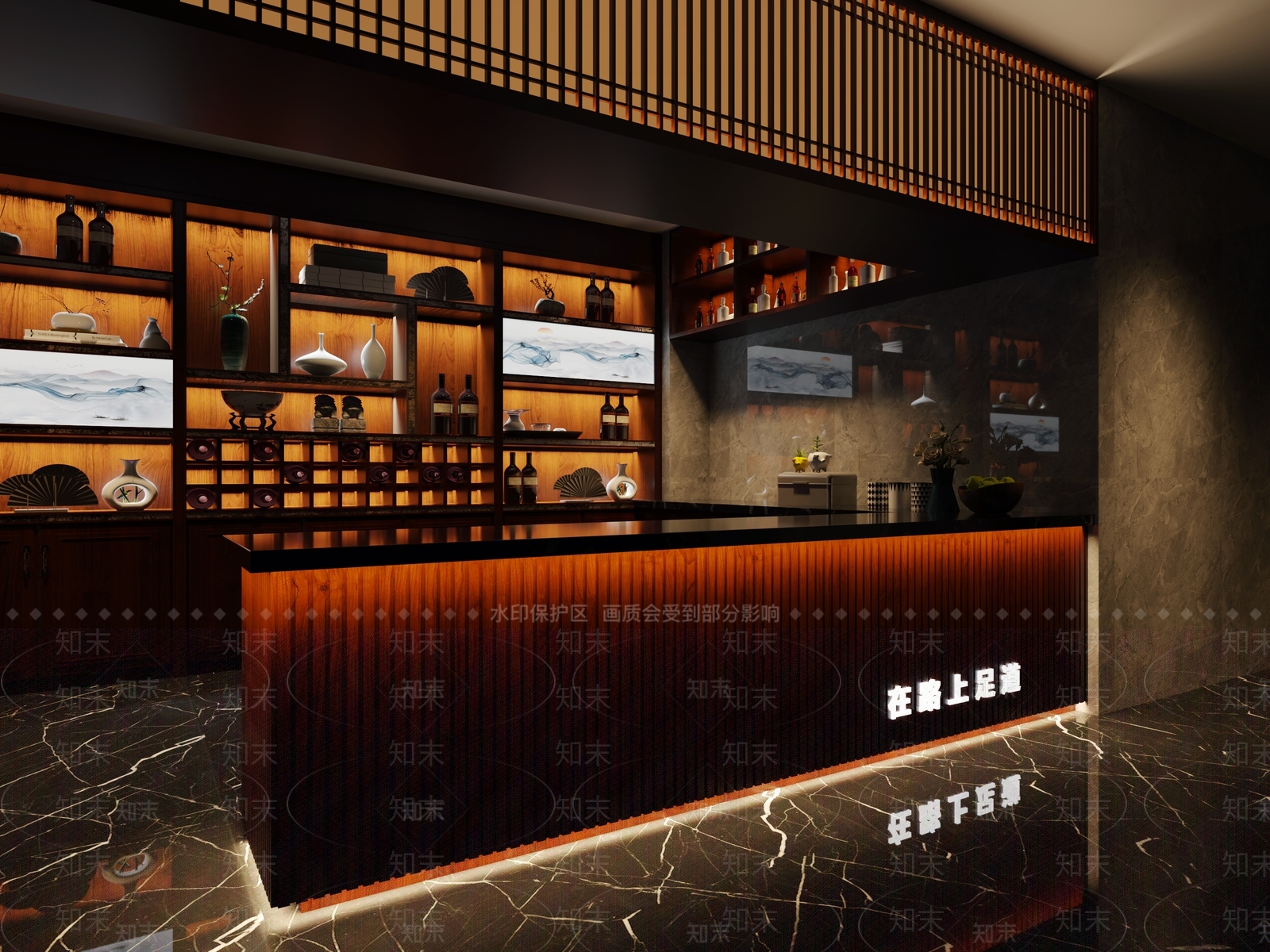 新中式酒吧3D模型下载【ID:991984955】
