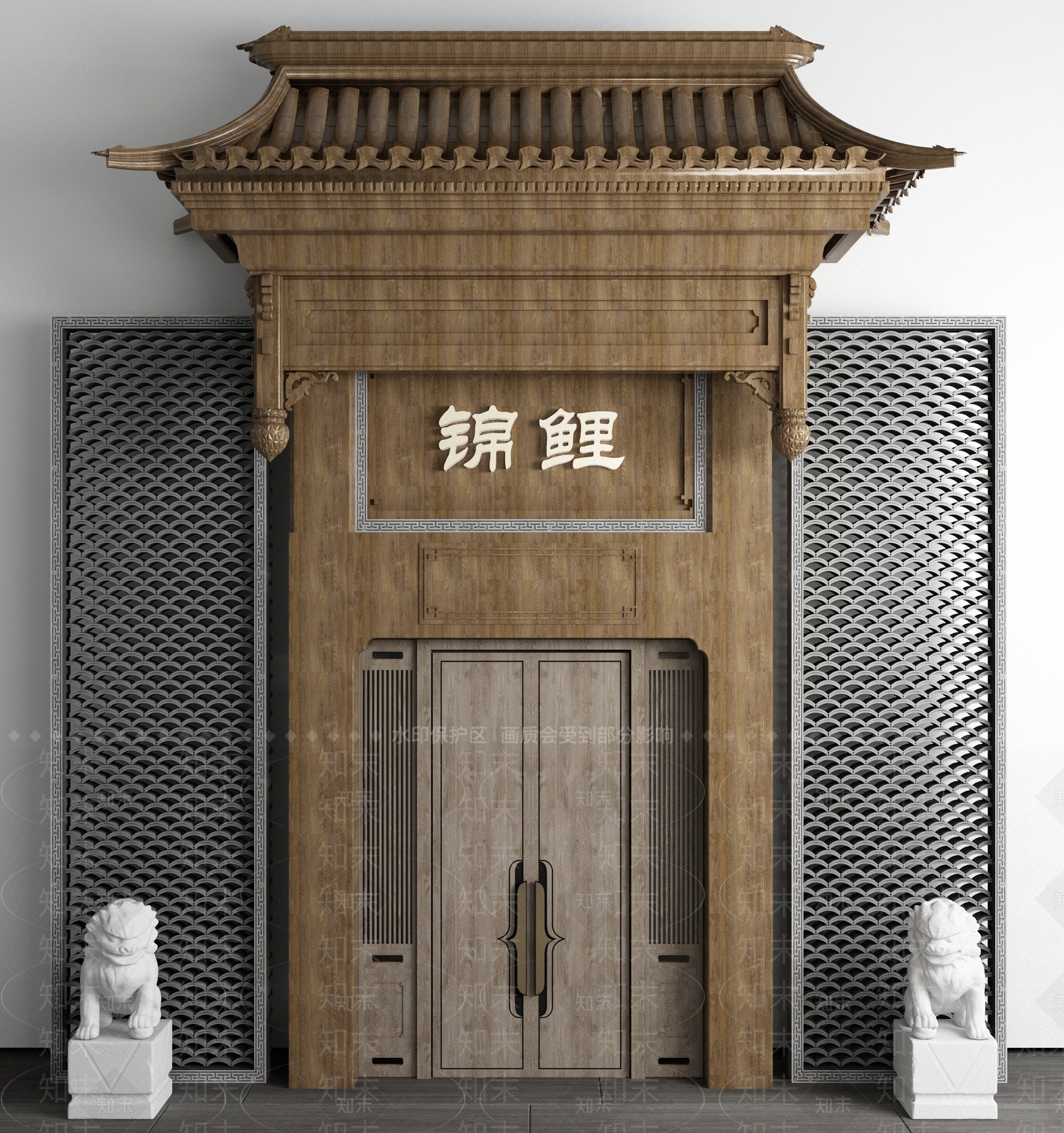 新中式建筑3D模型下载【ID:292034800】