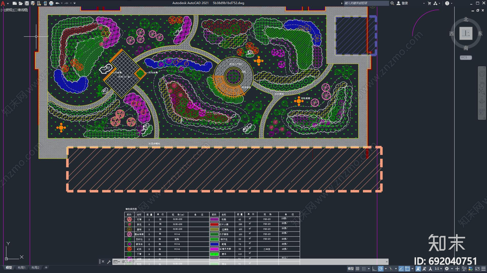屋顶花园施工图下载【ID:692040751】