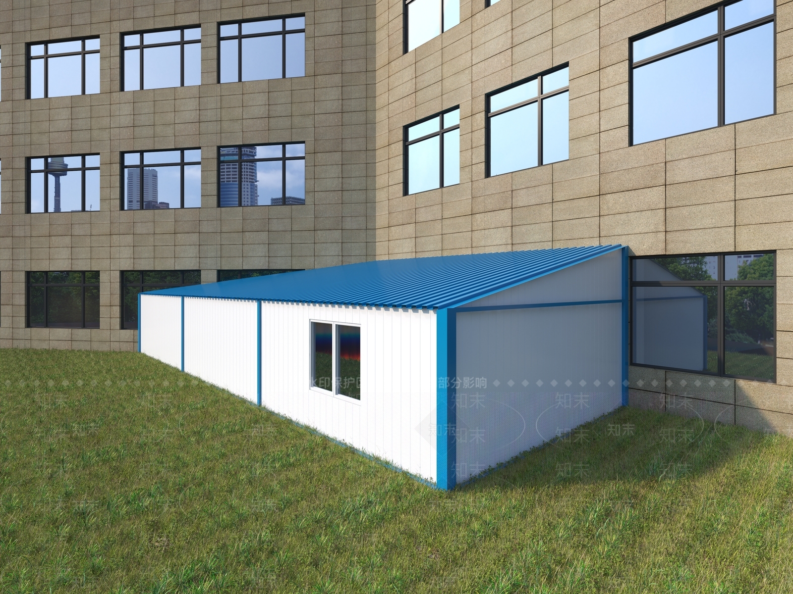 现代活动板房3D模型下载【ID:992049994】