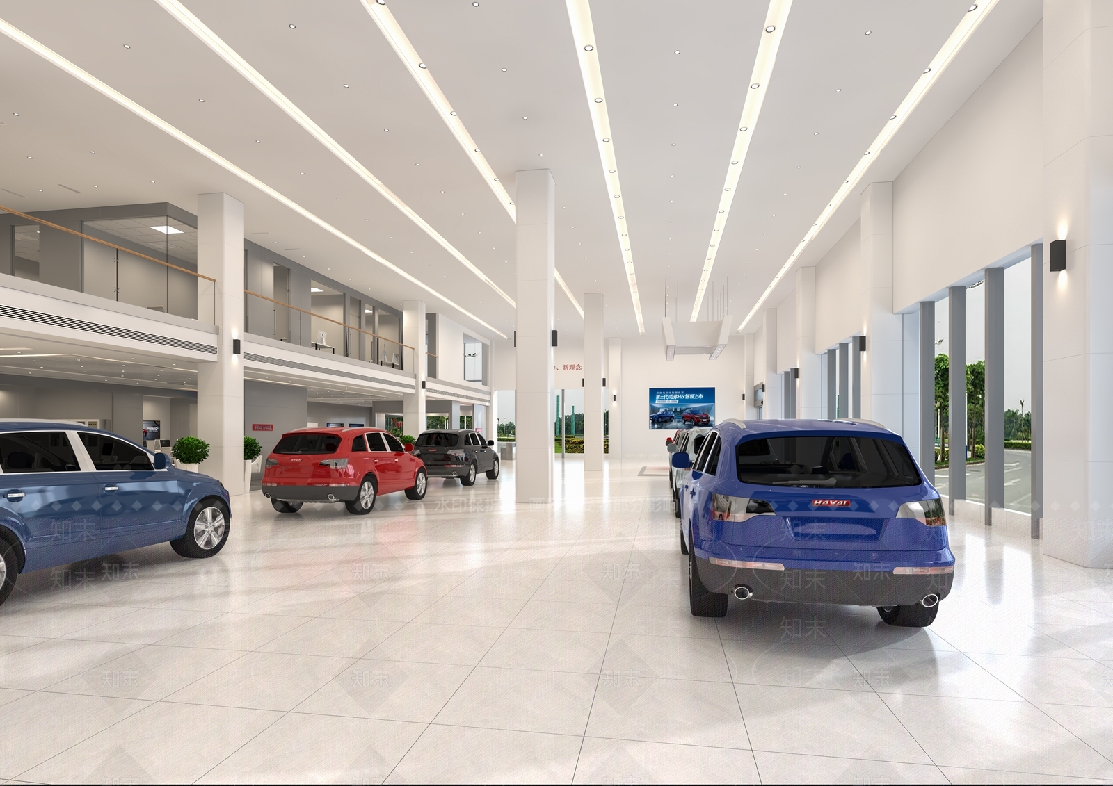 现代汽车4s店3D模型下载【ID:392050548】