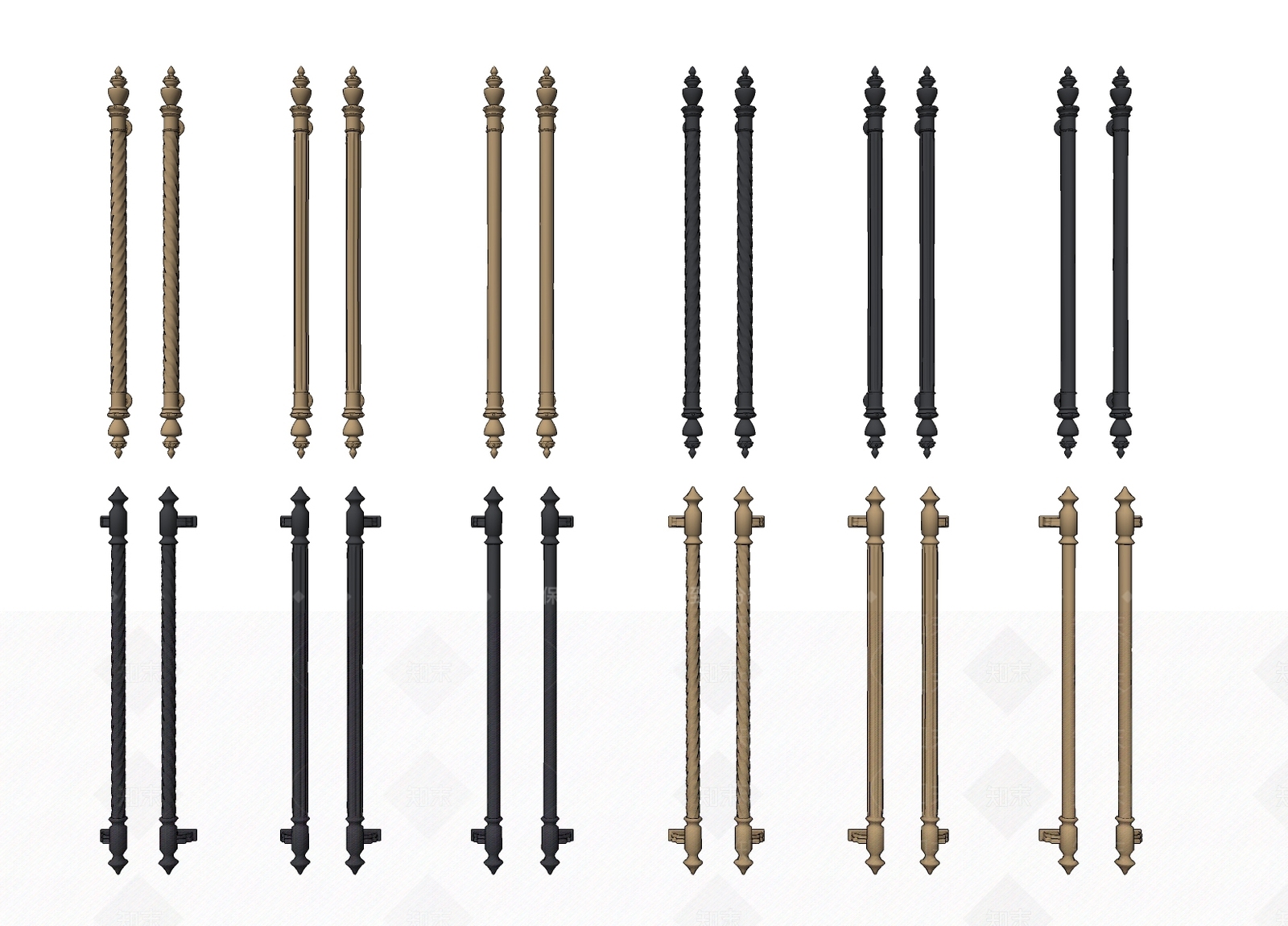 欧式门把手SU模型下载【ID:292050746】