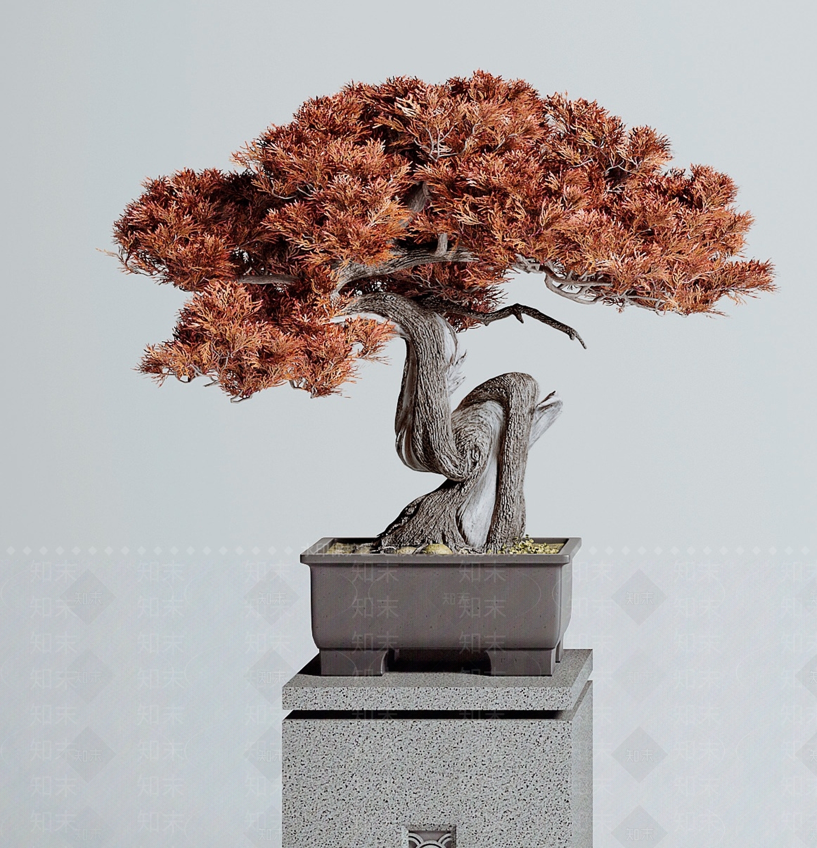 新中式盆栽3D模型下载【ID:392065865】