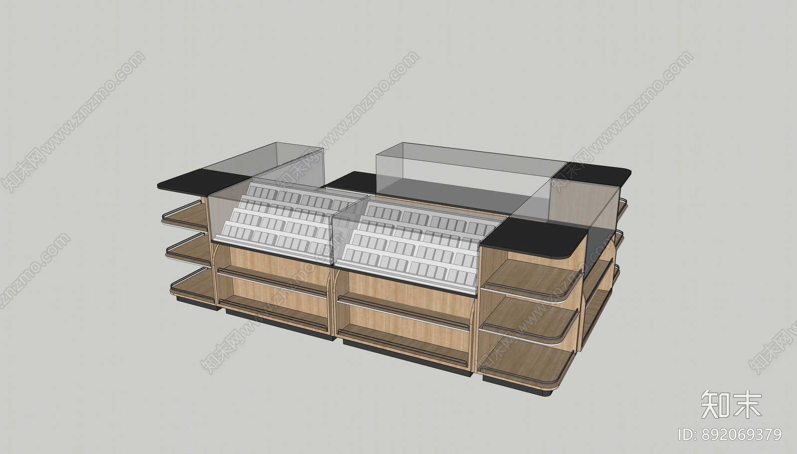 现代超市货架SU模型下载【ID:892069379】