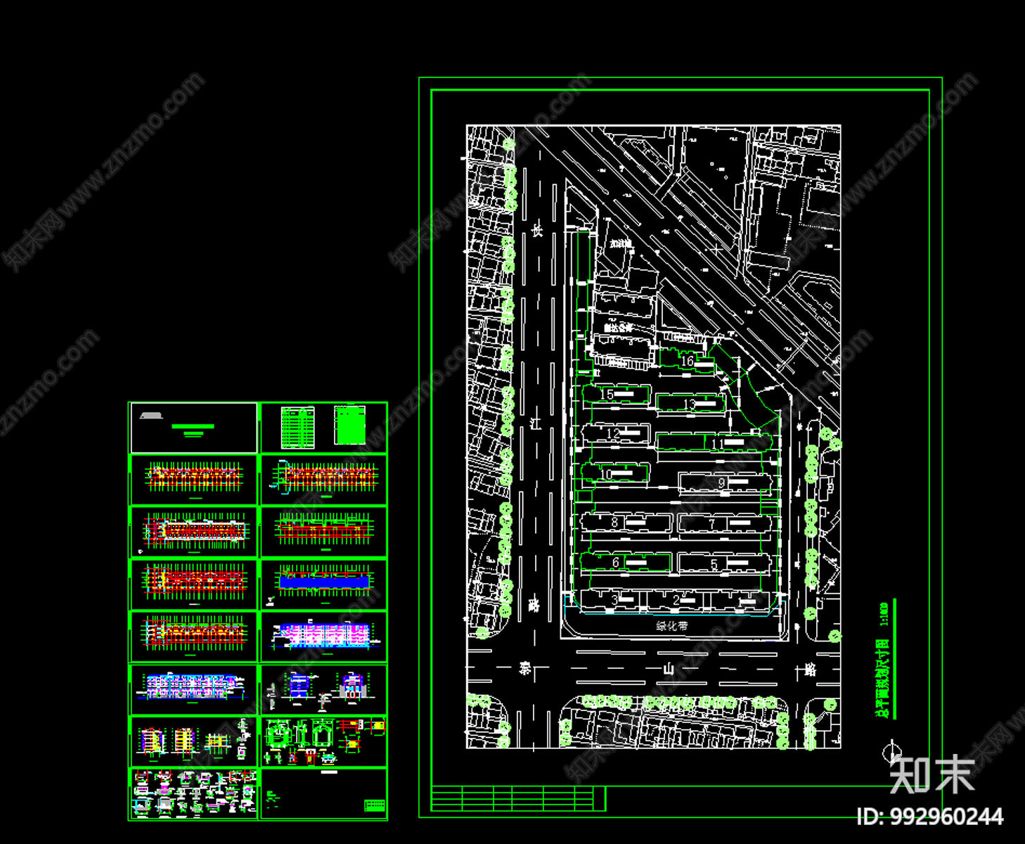 住宅建筑cad施工图下载【ID:992960244】