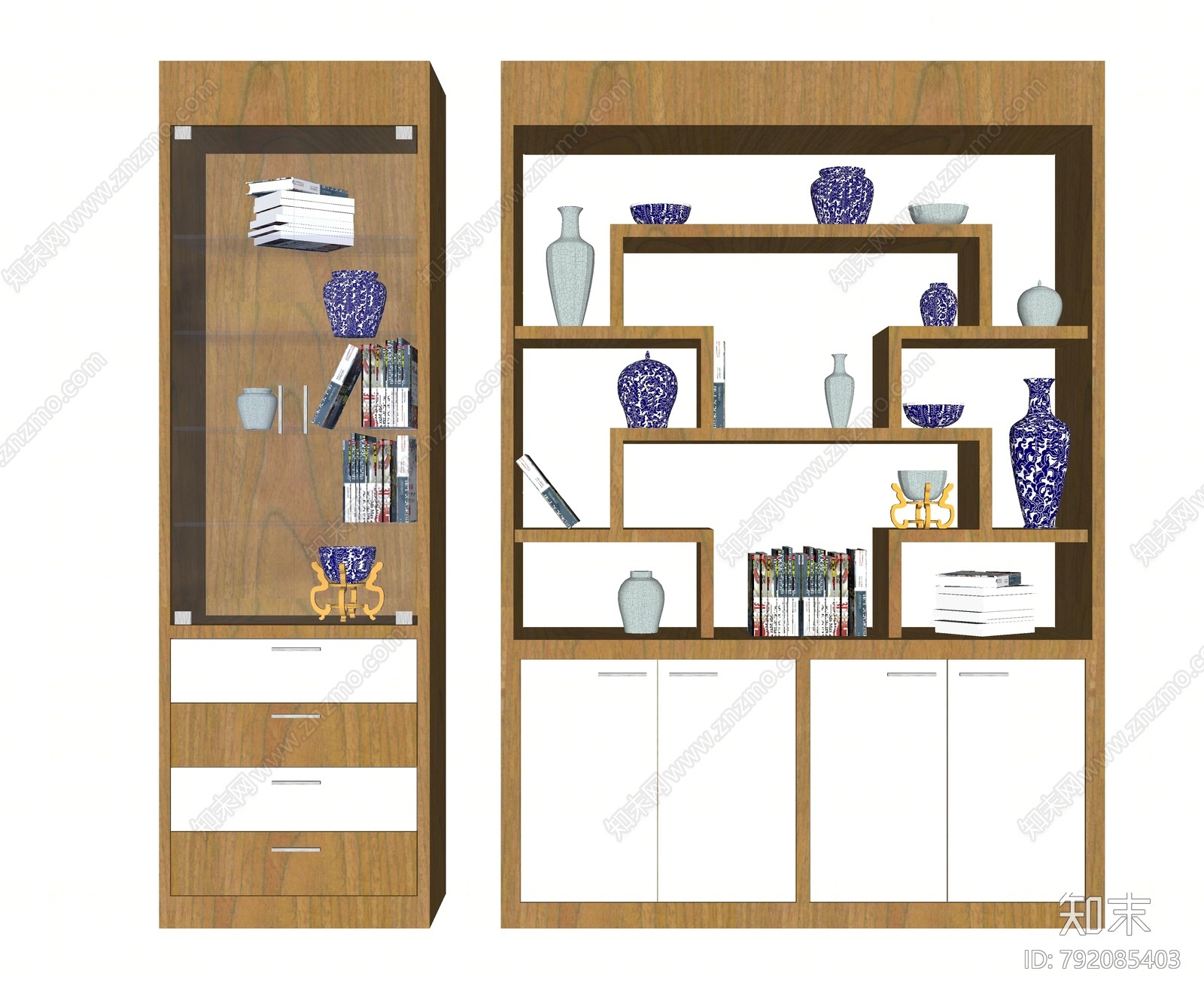 新中式博古架SU模型下载【ID:792085403】