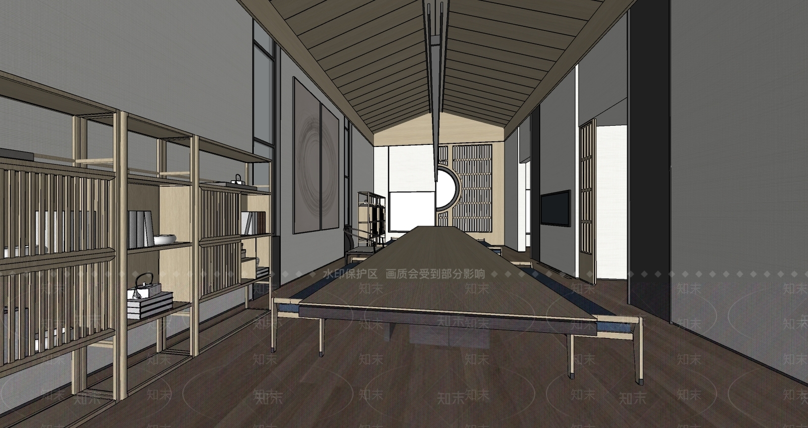 新中式SPA会所SU模型下载【ID:792089655】
