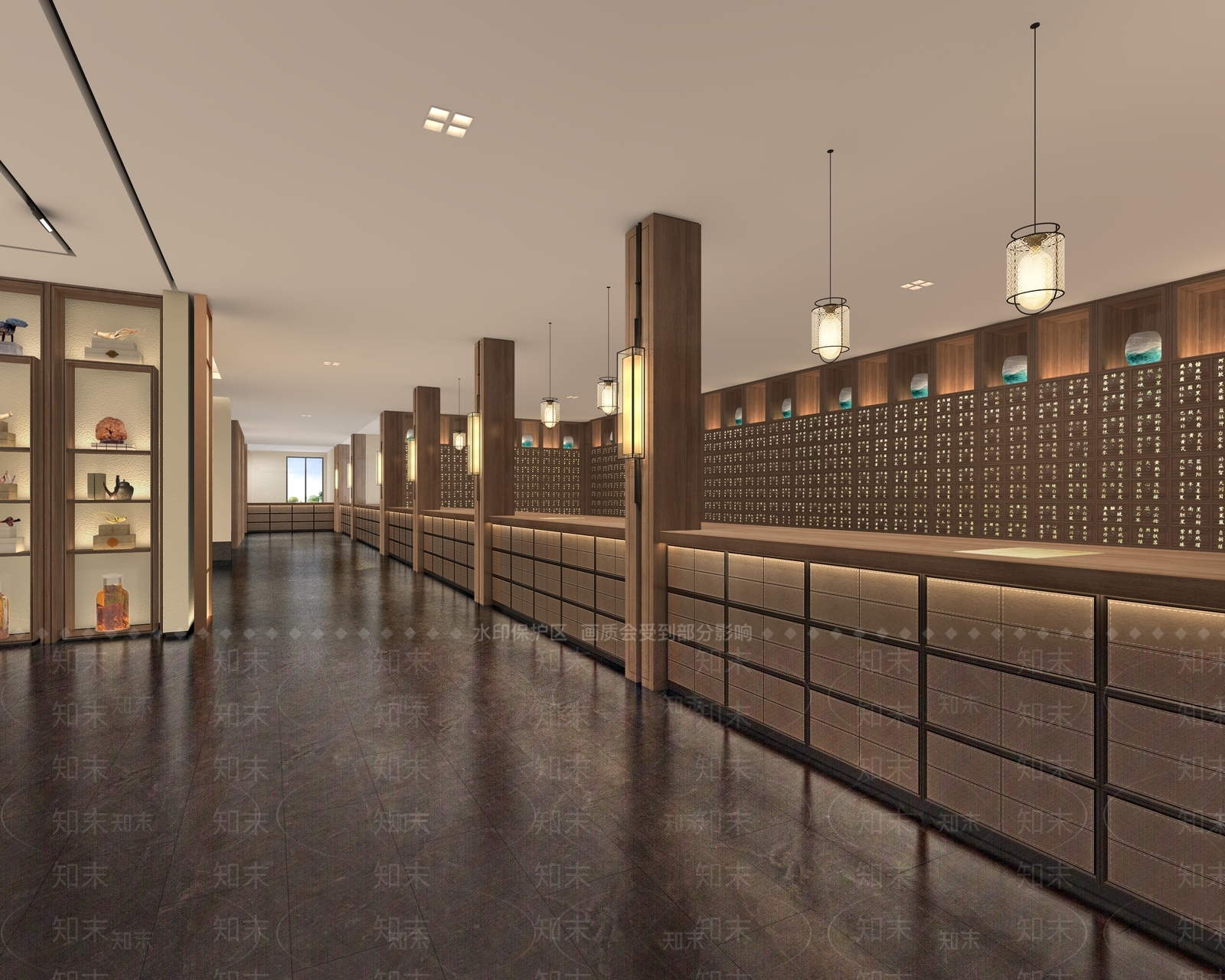 新中式医疗空间SU模型下载【ID:992090414】