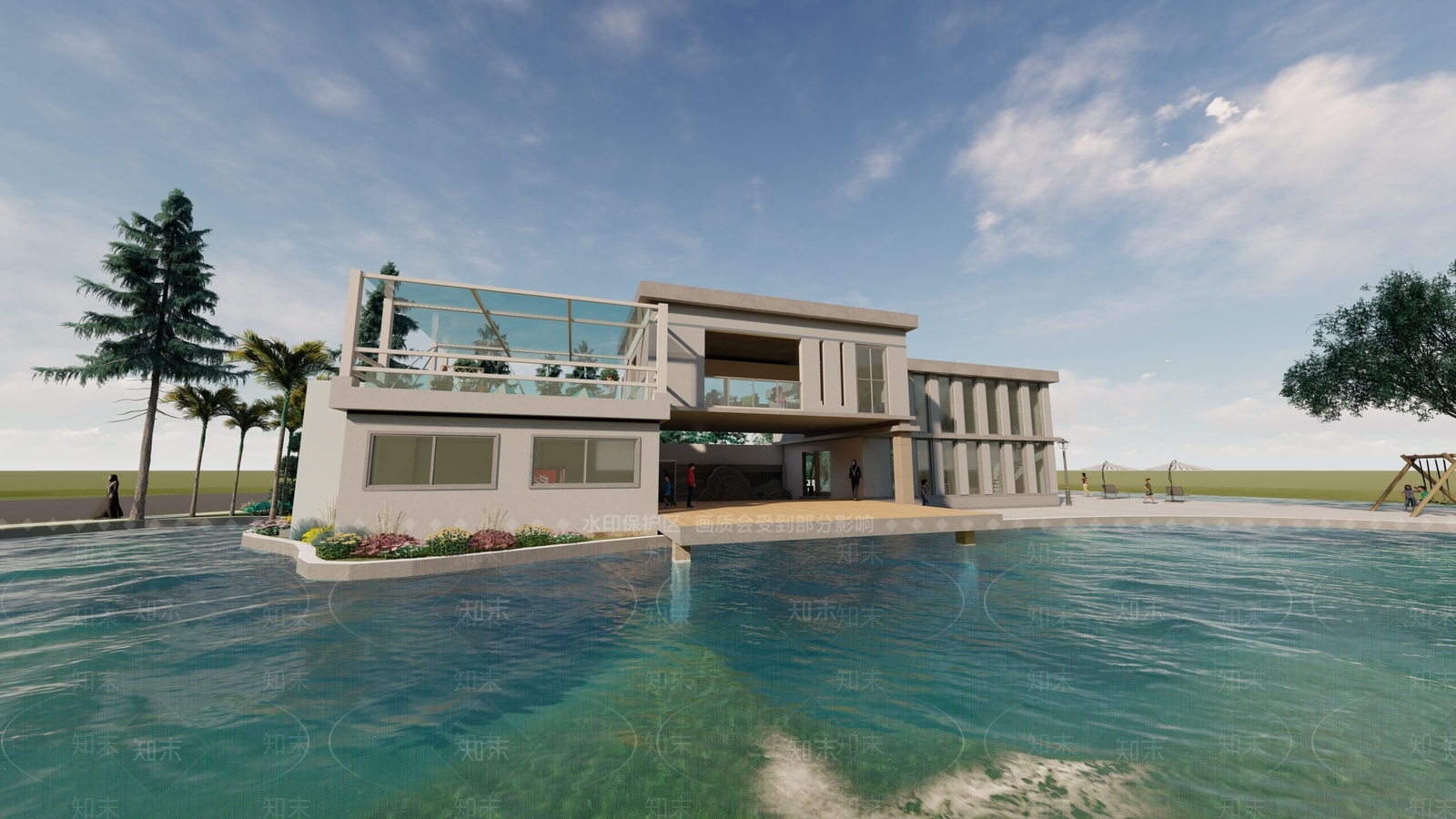 现代商业建筑SU模型下载【ID:492093053】