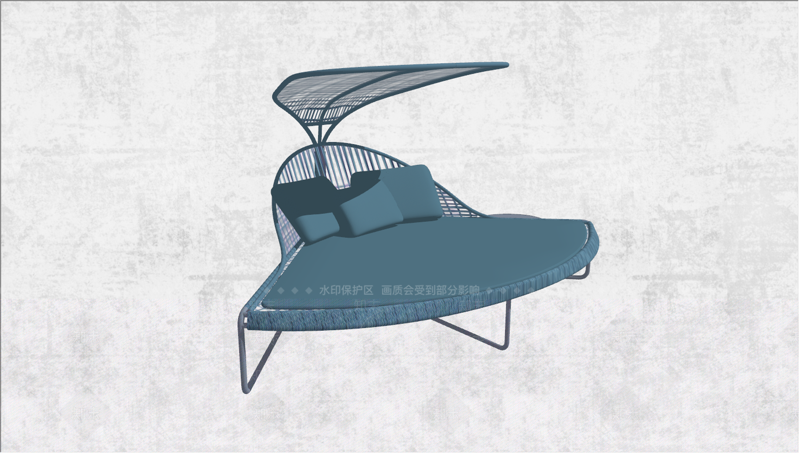 现代躺椅SU模型下载【ID:192094532】