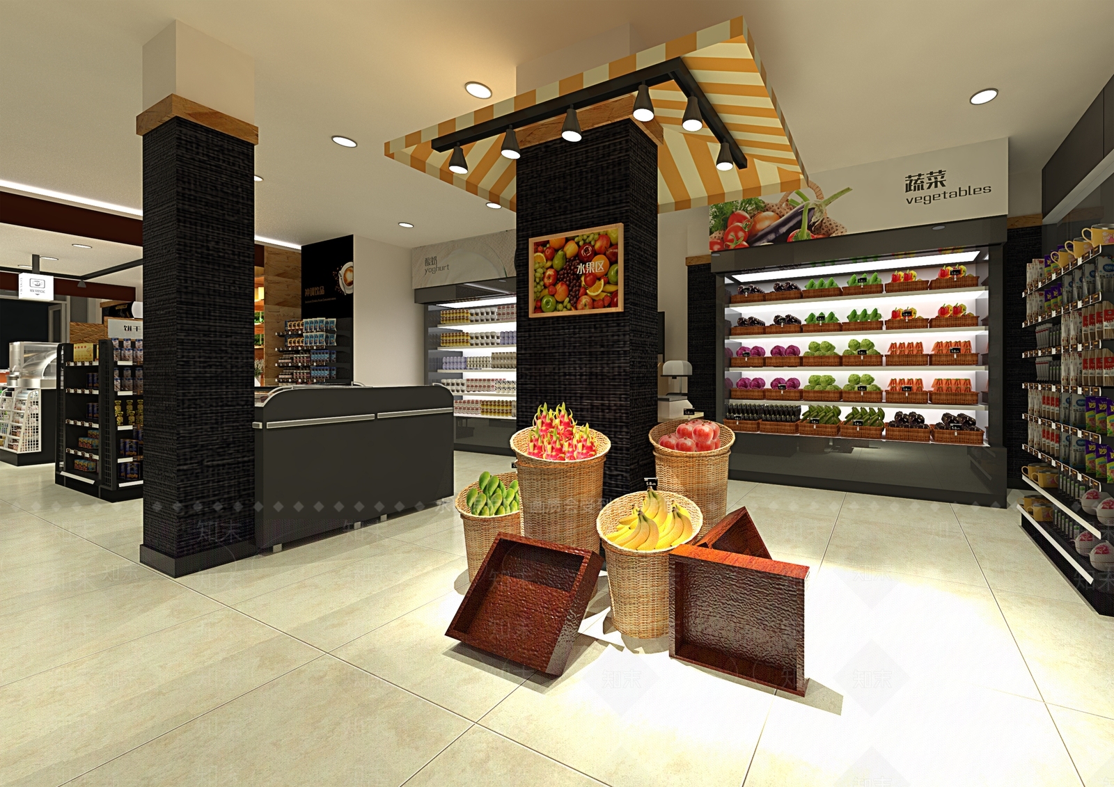 现代生活超市SU模型下载【ID:892096389】