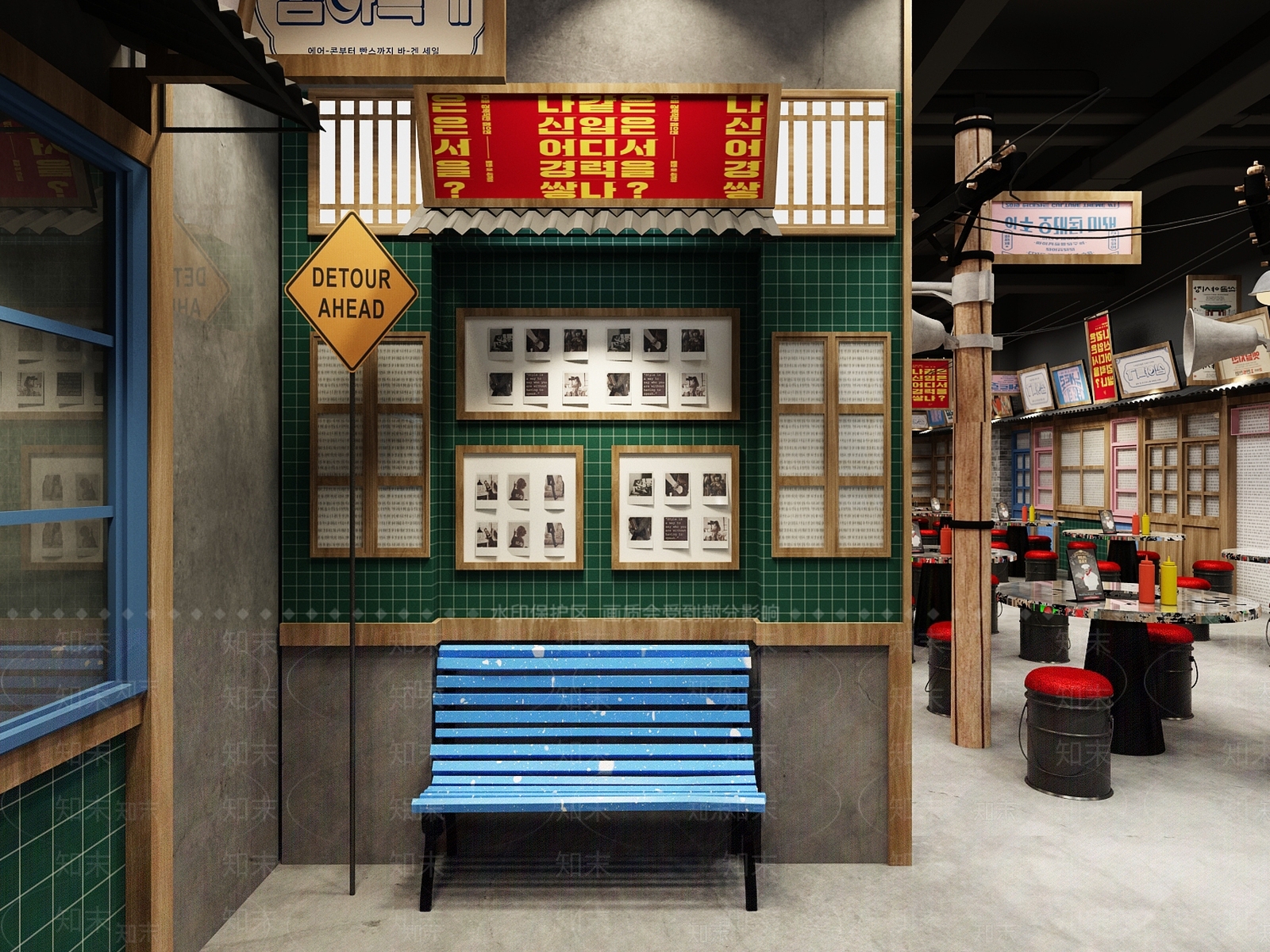 工业风火锅店3D模型下载【ID:396977268】